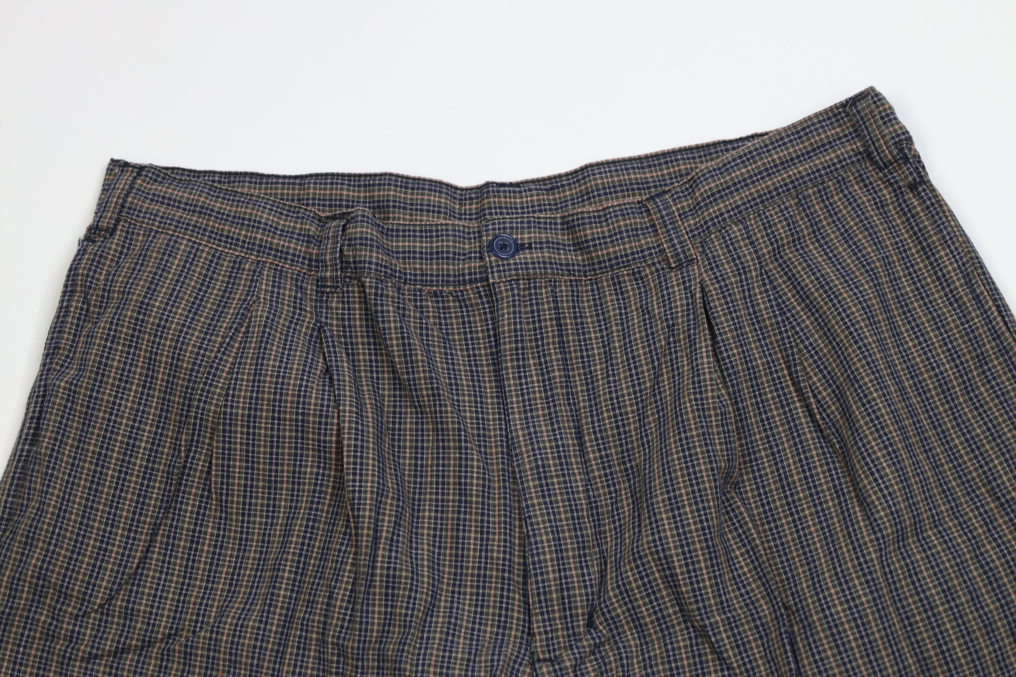 Vintage Vintage 90s Streetwear Chino Golf Shorts Plaid Cotton Size US 38 / EU 54 - 2 Thumbnail