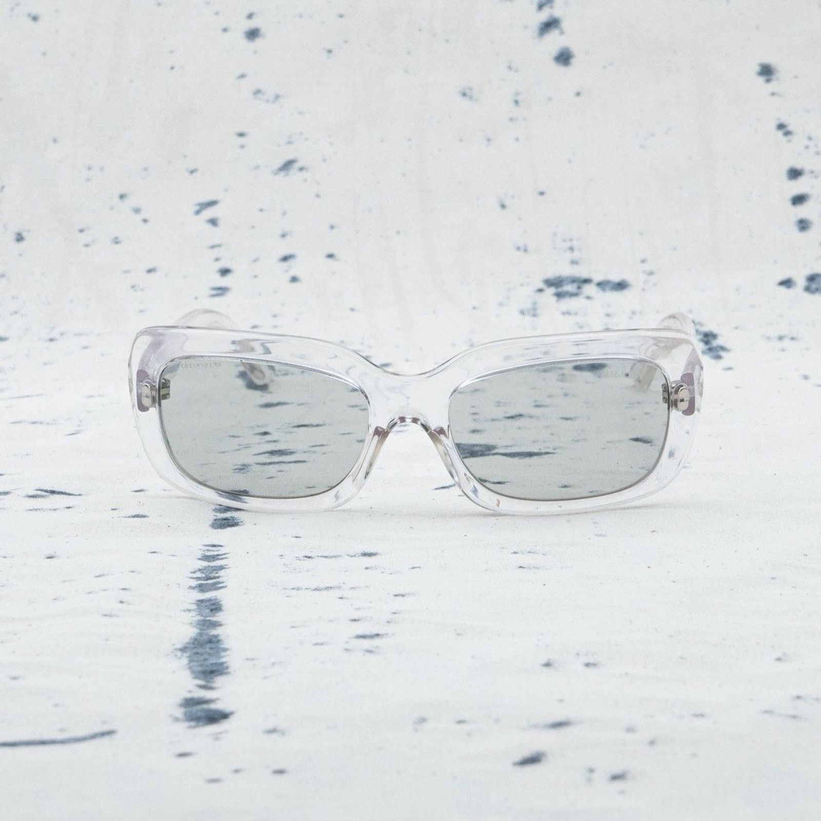 Prada Prada silver logo transparent aviator sunglasses Size ONE SIZE - 2 Thumbnail