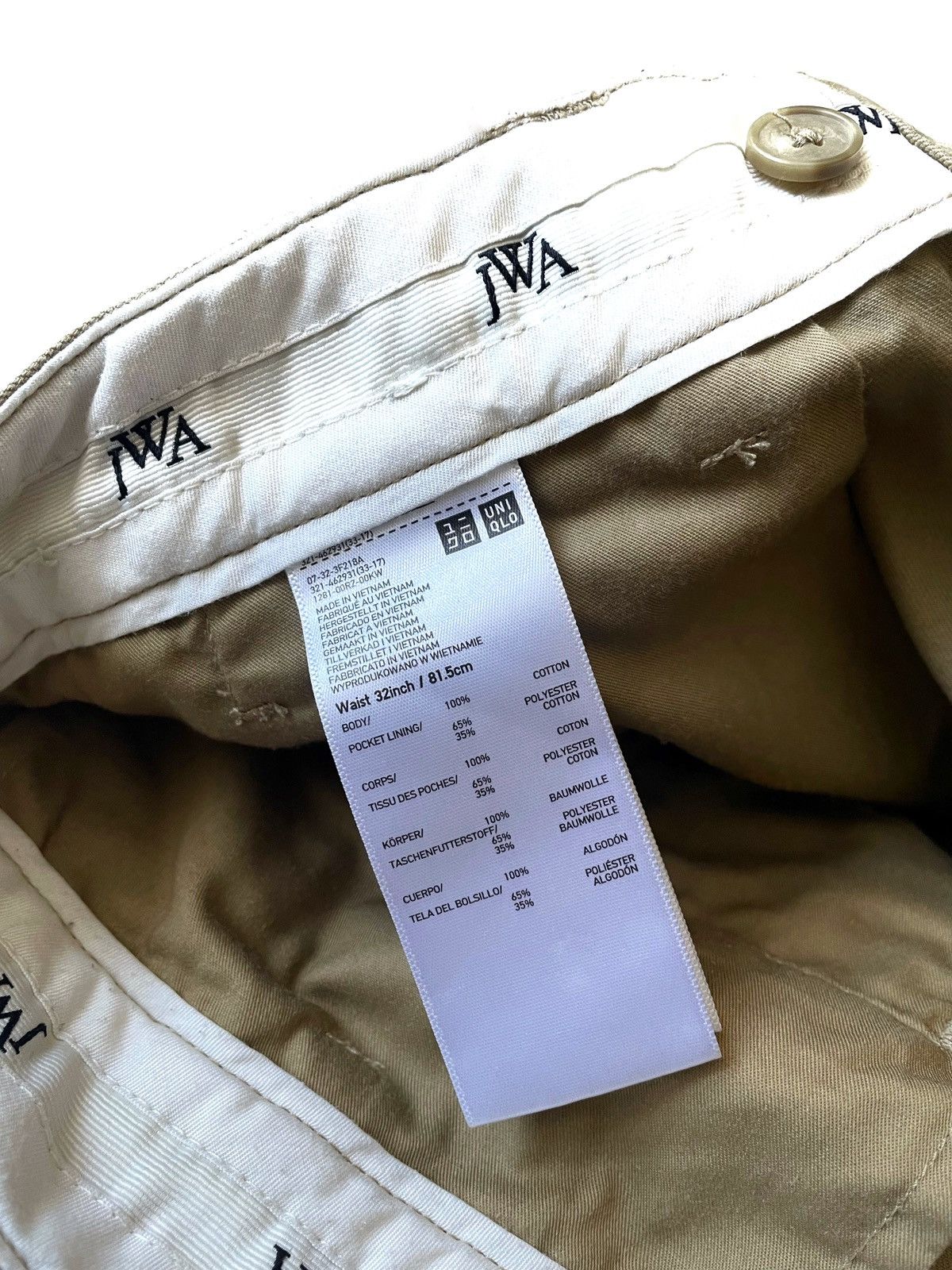 JW Anderson × Uniqlo JW Anderson x Uniqlo Men Straight Beige Pants Size 32 Size US 32 / EU 48 - 9 Thumbnail