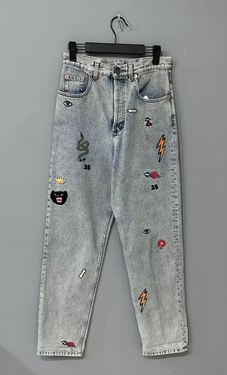 Gucci Gucci Patterned embroidered jeans 2501-Nextarrow Size US 27 - 2 Thumbnail