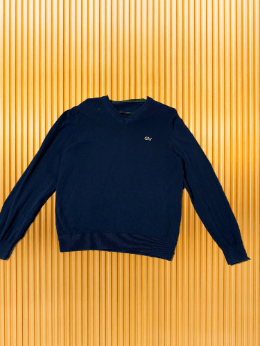 Lacoste × Vintage Vintage Lacoste Navy Knit Sweater Size US M / EU 48-50 / 2 - 1 Thumbnail