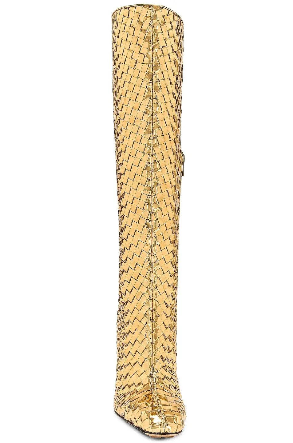 Bottega Veneta o1s1rm1125 Comet Wedge Boots in Gold Size US 7 / IT 37 - 4 Thumbnail