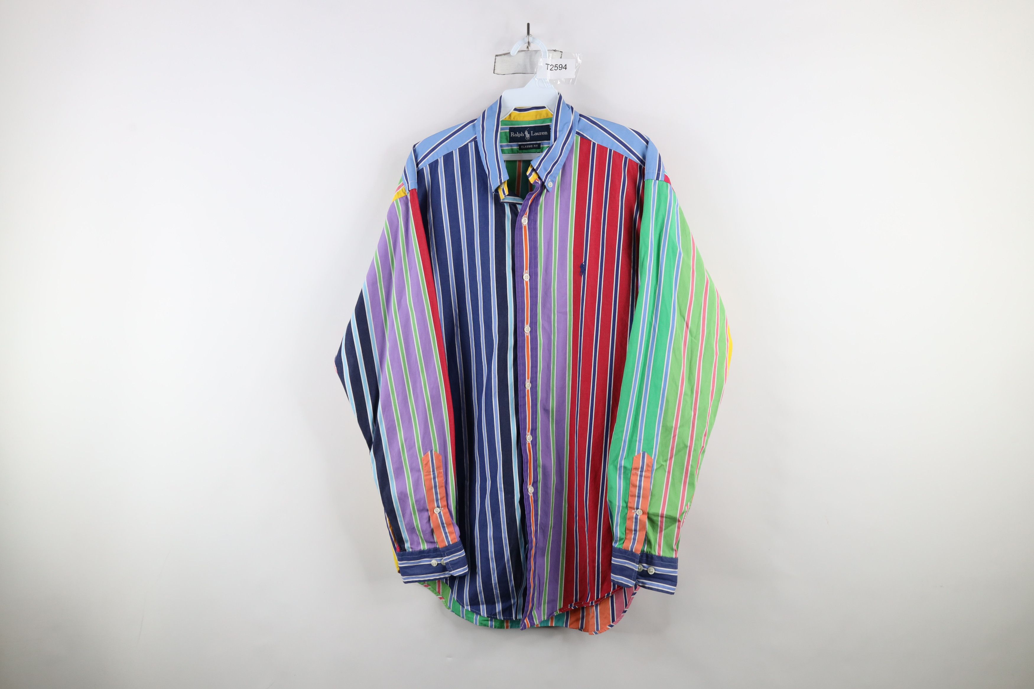 Polo Ralph Lauren Vintage 90s Ralph Lauren Rainbow Striped Button Down Shirt Size US M / EU 48-50 / 2 - 1 Thumbnail