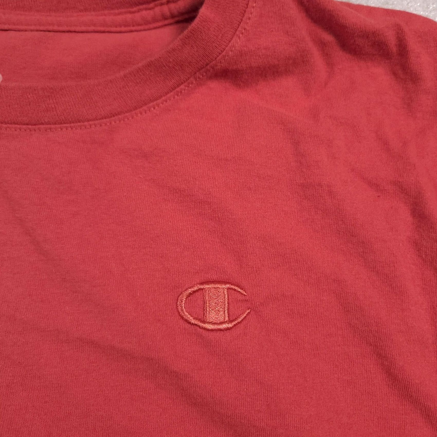 Champion VINTAGE? None. Final: Champion Shirt Mens 2XL Red C Logo Patch Sleeve Short Sleeve Crewneck Tee Size US XXL / EU 58 / 5 - 4 Thumbnail