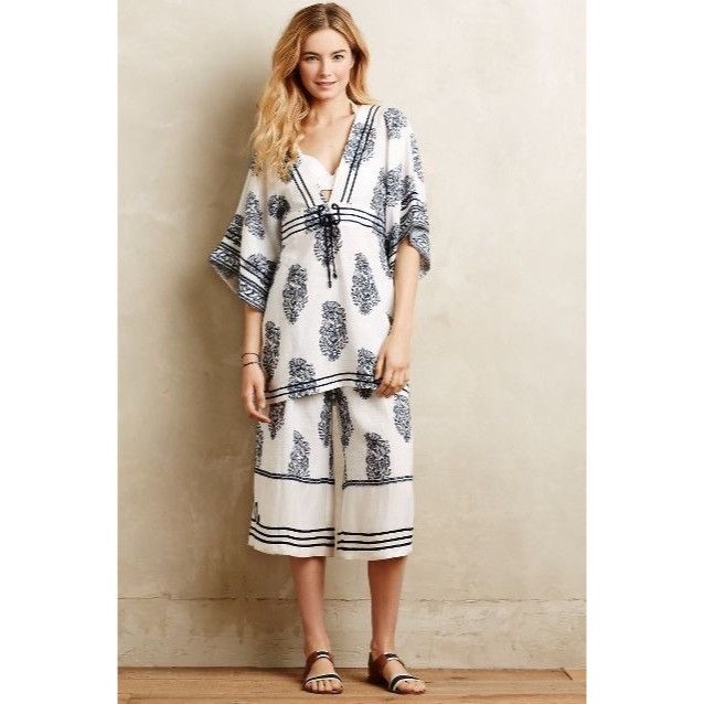 Anthropologie NWT Anthropologie Relaxed Kimono Cover Up Lounge Top | Coast Size M / US 6-8 / IT 42-44 - 20 Thumbnail