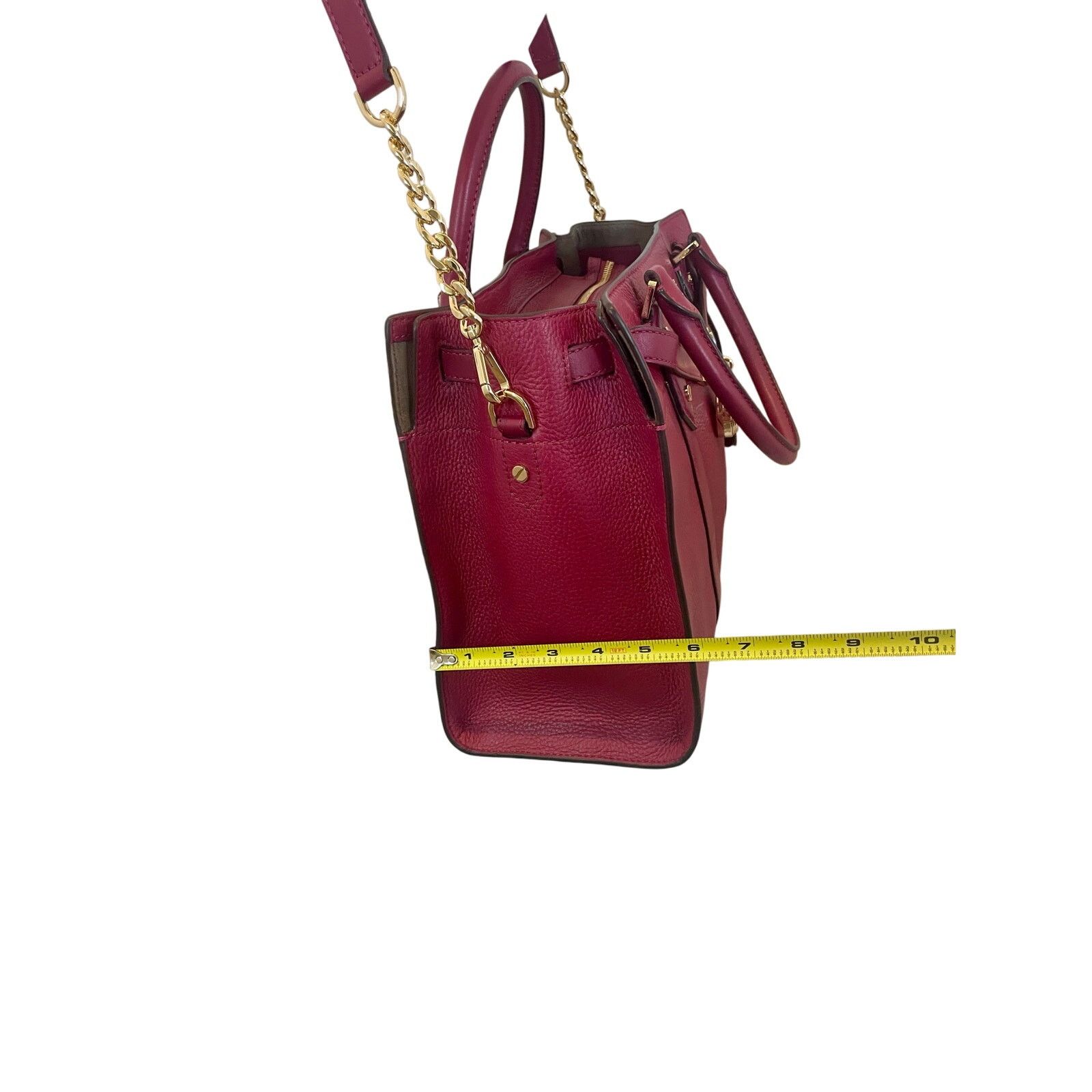 Michael Kors MICHAEL KORS NOUVEAU SATCHEL BAG PADLOCK KEY CROSSBODY BERRY Size ONE SIZE - 11 Thumbnail