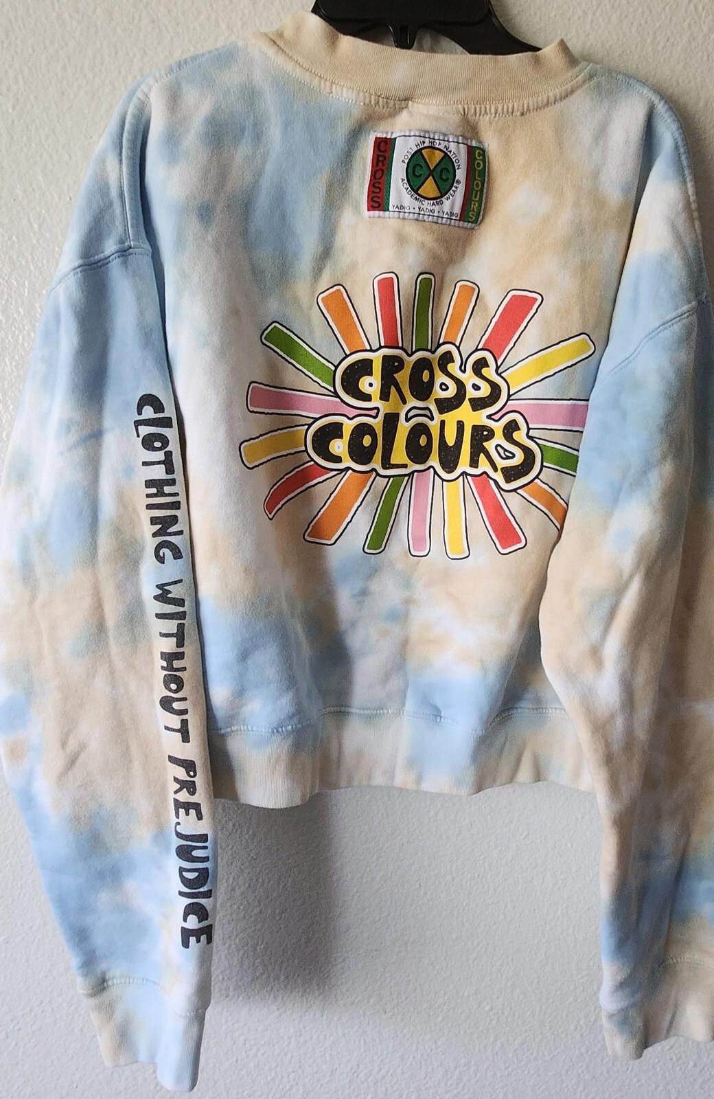 Cross Colours CROSS COLOURS Crop Sweatshirt Women's XS Sky Cloud Tie Dye Size XS / US 0-2 / IT 36-38 - 1 Thumbnail