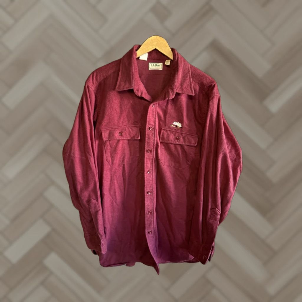 Vintage VINTAGE L.L. Bean Mens Long Sleeve Button-Up Flannel Size L Tall Red Size US L / EU 52-54 / 3 - 1 Thumbnail