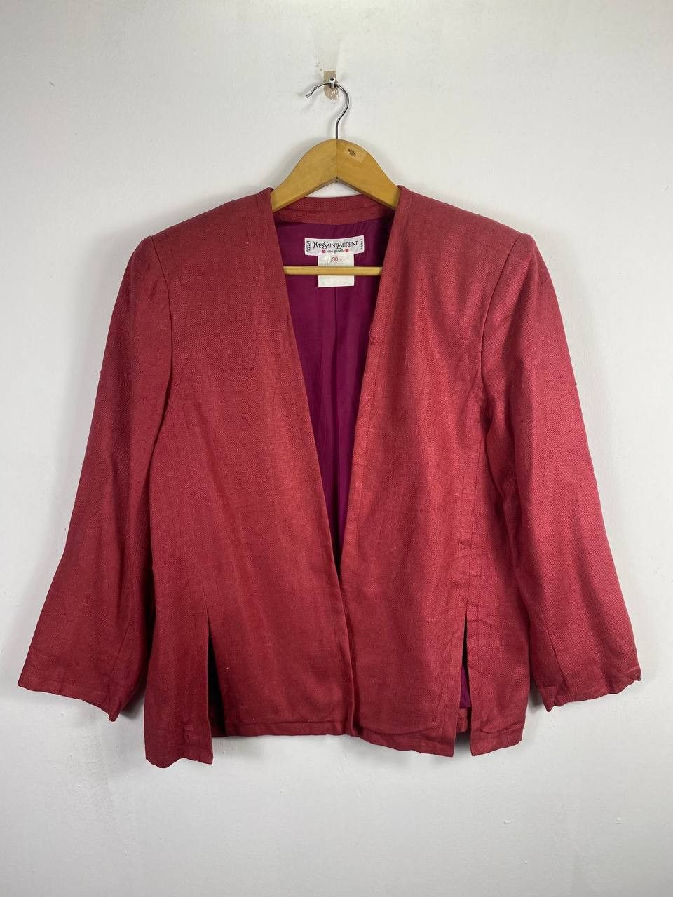 Designer × Yves Saint Laurent yves saint laurent cardigan silk jacket Size L / US 10 / IT 46 - 1 Thumbnail
