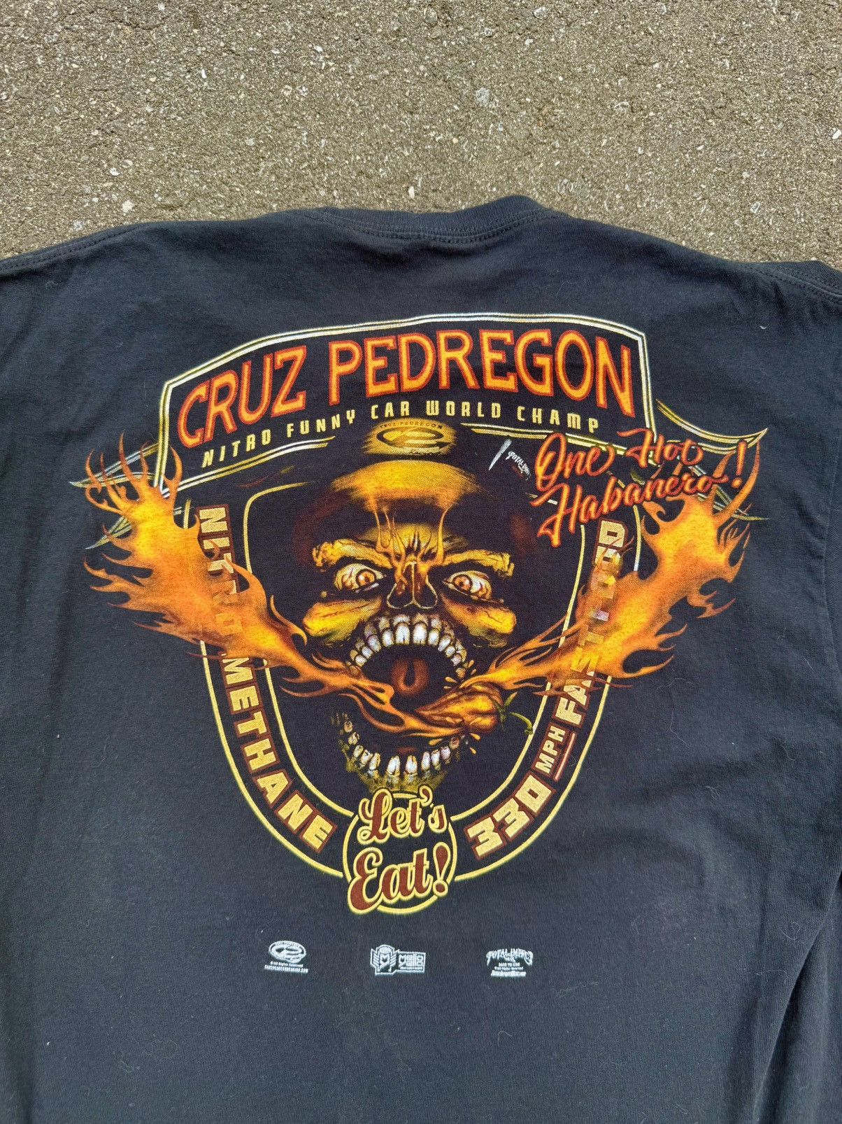 Vintage Black & Orange Cruz Pedregon Drag Racing Shirt/Skate Tee Size US L / EU 52-54 / 3 - 2 Thumbnail