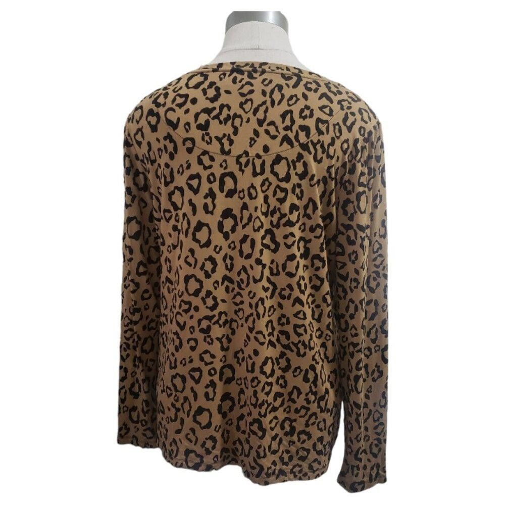 Chicos CT1740 Chico's Animal Print Long Sleeve Top M Size M / US 6-8 / IT 42-44 - 3 Thumbnail
