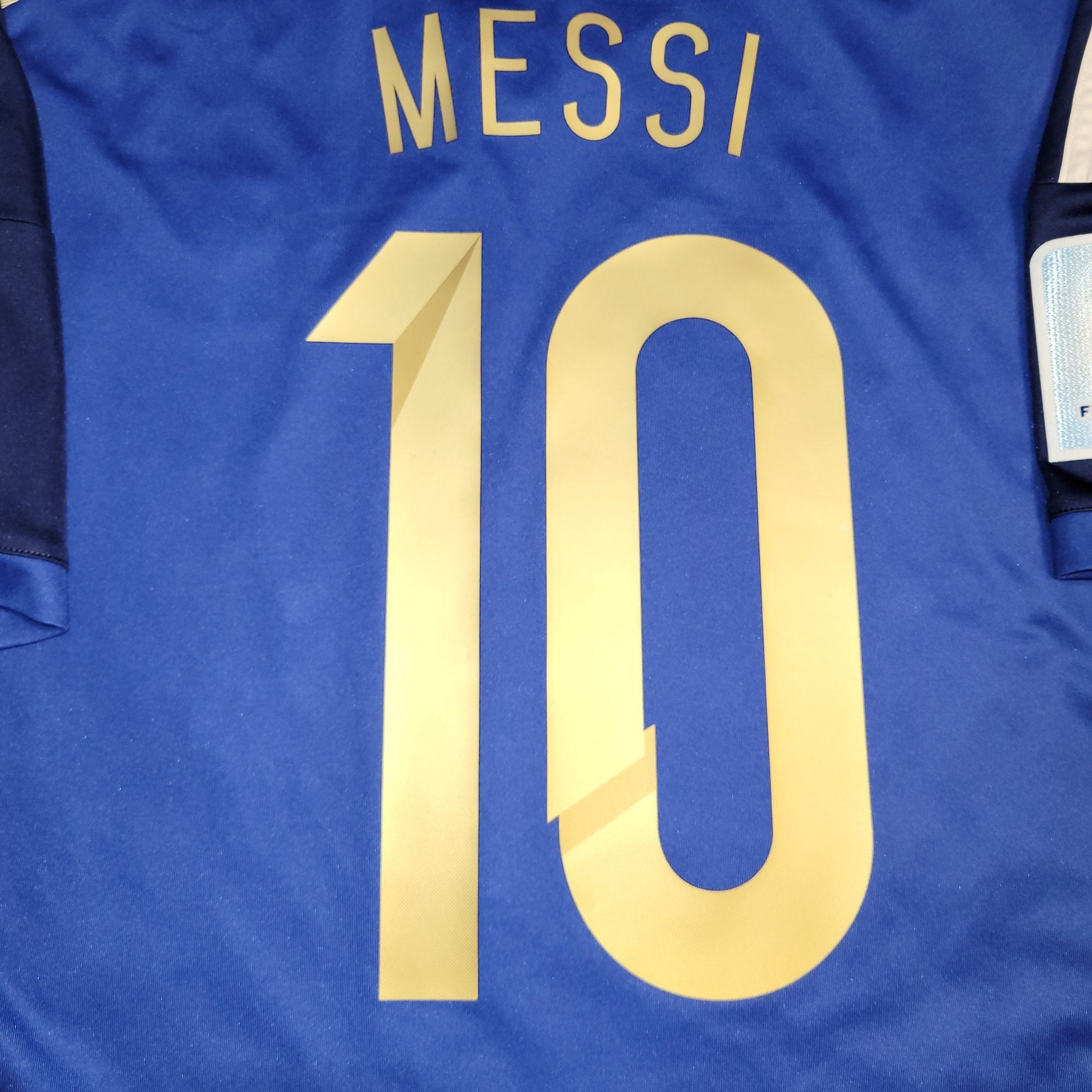 Adidas Messi Argentina 2014 WORLD CUP FINAL Away Soccer Jersey M Size US M / EU 48-50 / 2 - 3 Thumbnail