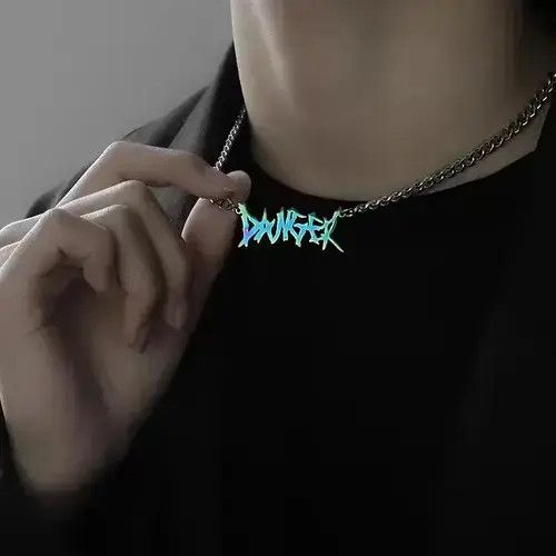 Jewelry DANGER Pendant Necklace Chain Size ONE SIZE - 2 Thumbnail