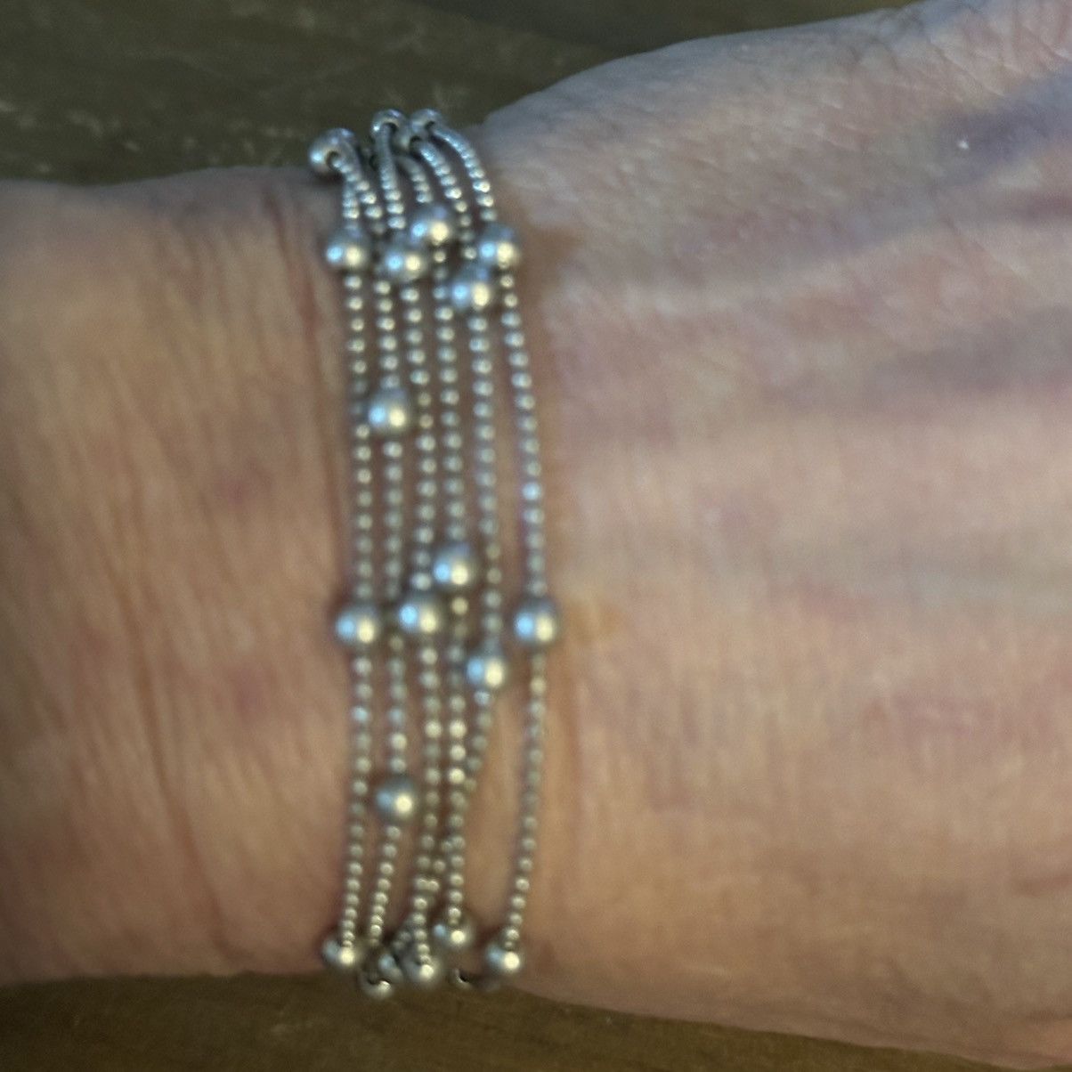 Other Silver tone multi strand ball chain toggle bracelet Size ONE SIZE - 3 Thumbnail