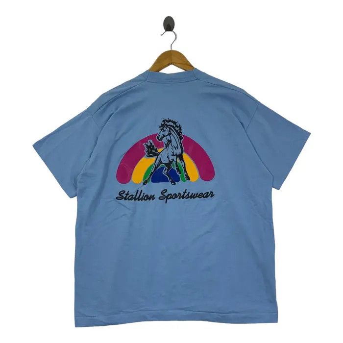 Fruit Of The Loom Vintage 1996 YMCA STALLION Randolph County Tee Shirt Size US XL / EU 56 / 4 - 3 Thumbnail