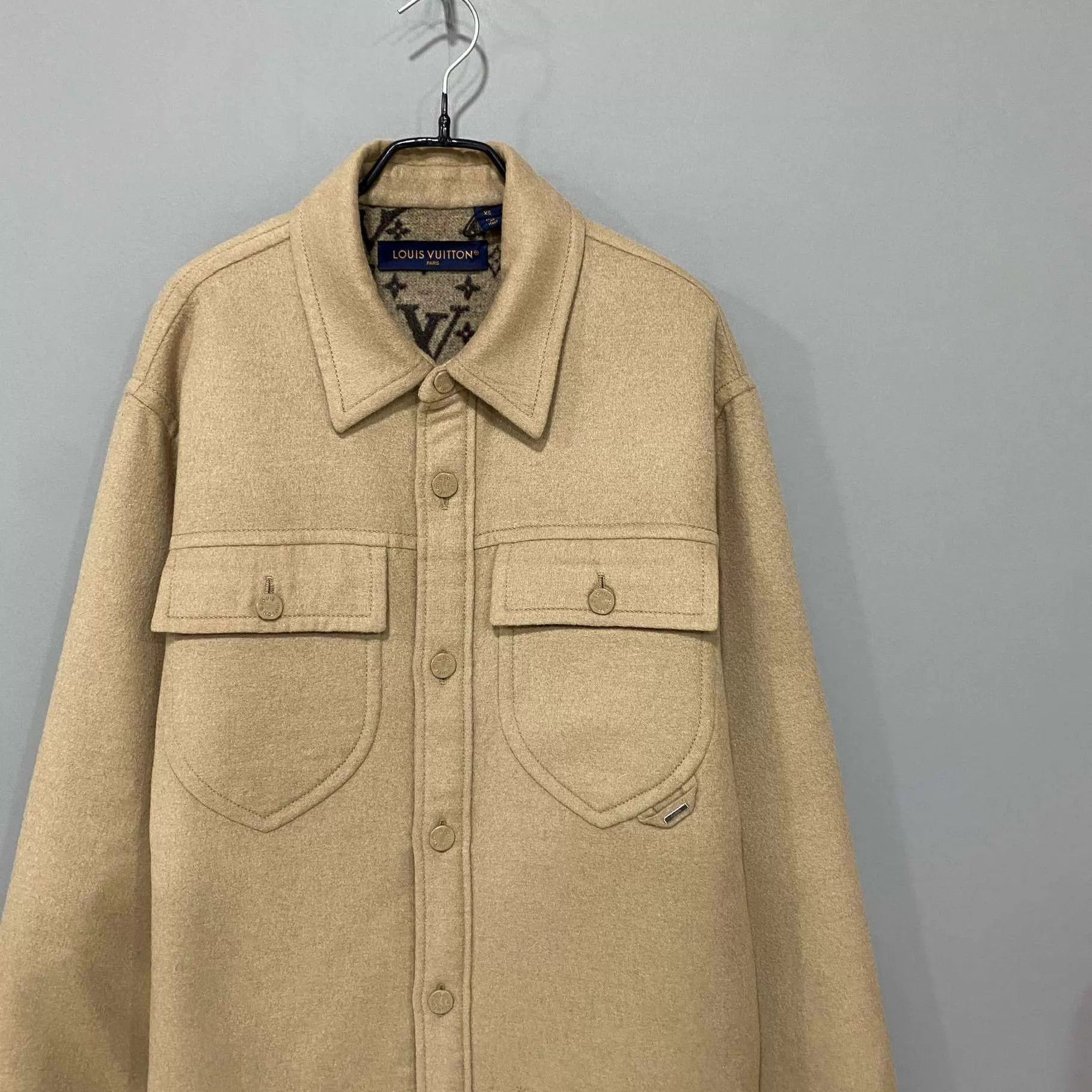 Louis Vuitton LV Khaki Cashmere Print Lining Jacket 95 New XS Seam Repair Size US XS / EU 42 / 0 - 2 Thumbnail