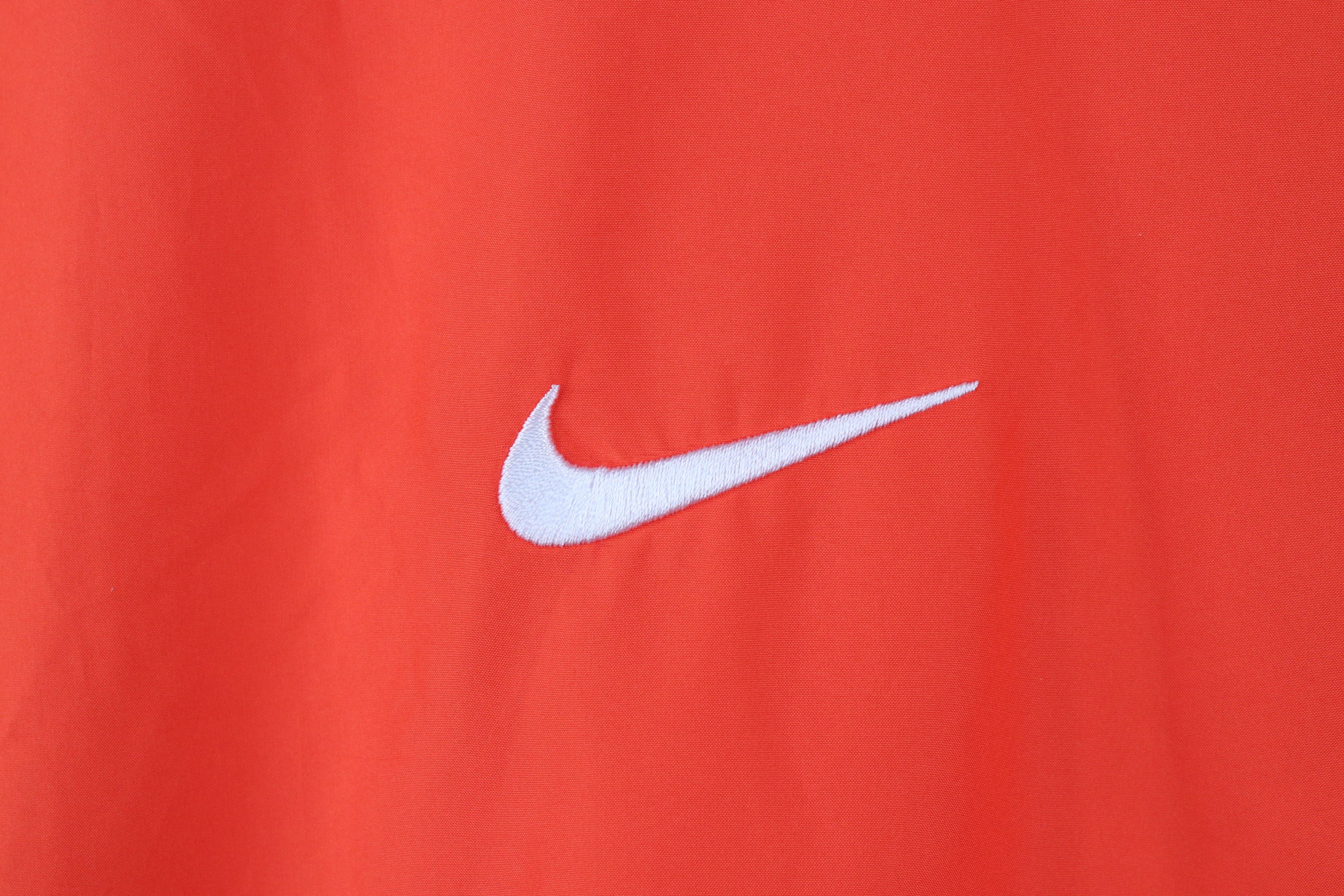 Nike × Vintage Nike University Football Short Sleeve Half Zip Jacket Orange Size US M / EU 48-50 / 2 - 5 Thumbnail