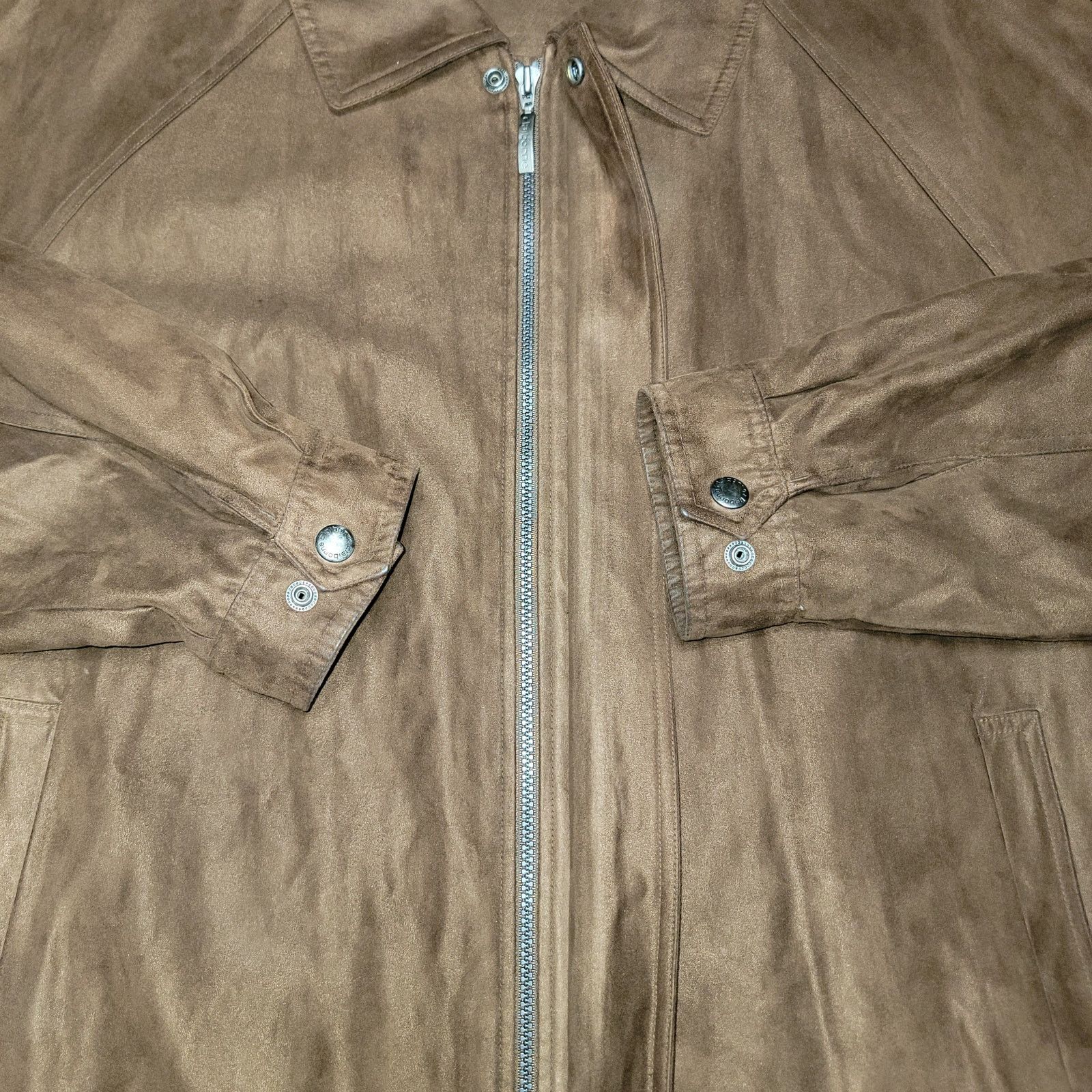 Liz Claiborne Liz Claiborne Brown Sueded Finish Coat Full Zip - Size 2XT Size XXL / US 16-18 / IT 52-54 - 2 Thumbnail