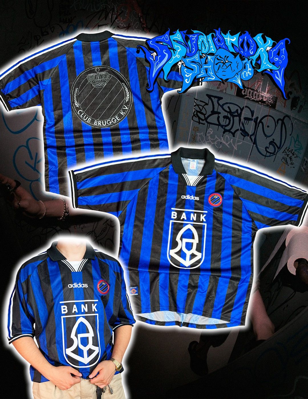 Adidas Vintage Club Brugge 1997/1998 Home Football Adidas Jersey Size US XXL / EU 58 / 5 - 1 Thumbnail