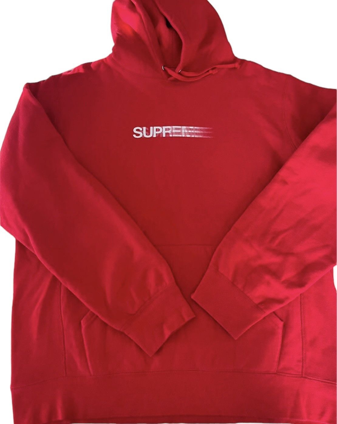 image of Supreme Motion Logo Hoodie in Red, Men's (Size XL)