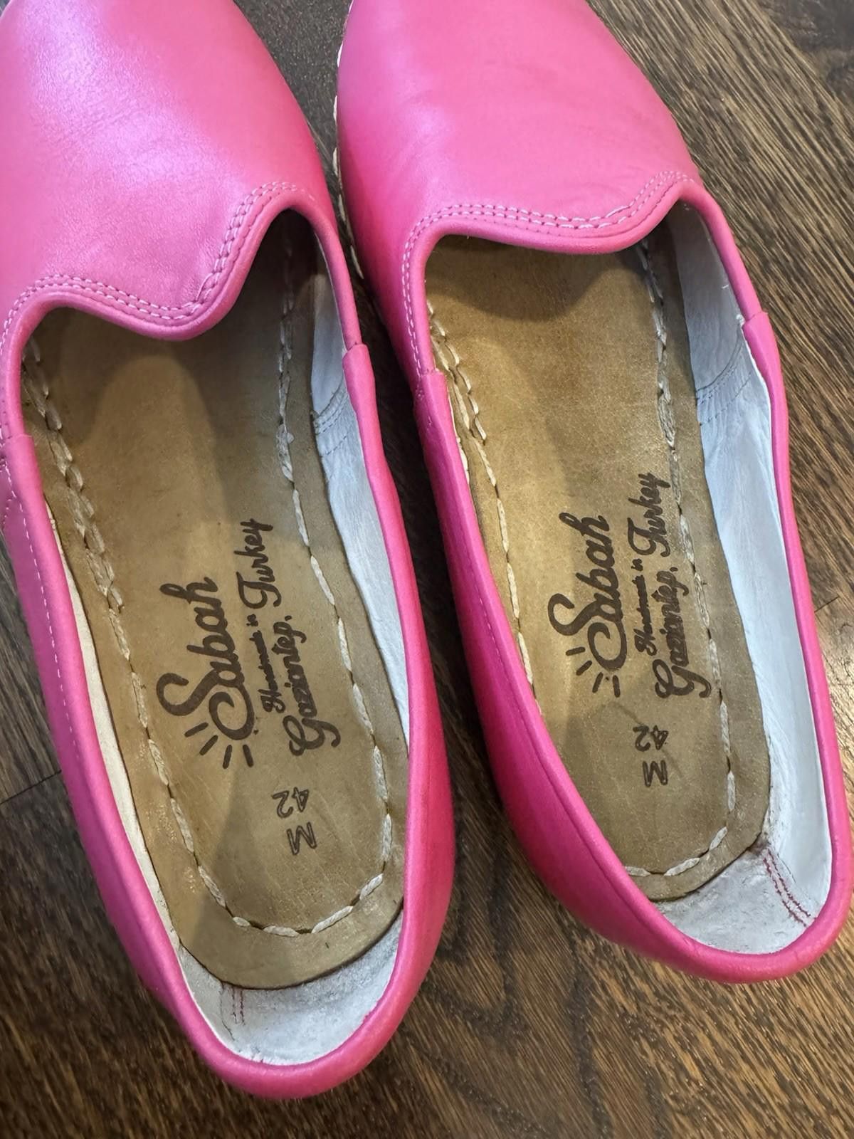 Saba Sabah Pink Leather Slip-On (Handmade in Turkey). Size: 42 Size US 9 / EU 42 - 5 Thumbnail