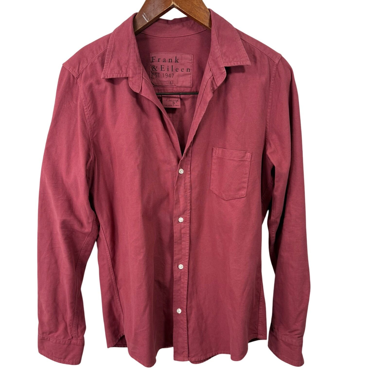 Frank & Eileen Frank & Eileen Women’s Shirt sz L Barry Button Up Red #G646 Size L / US 10 / IT 46 - 7 Thumbnail