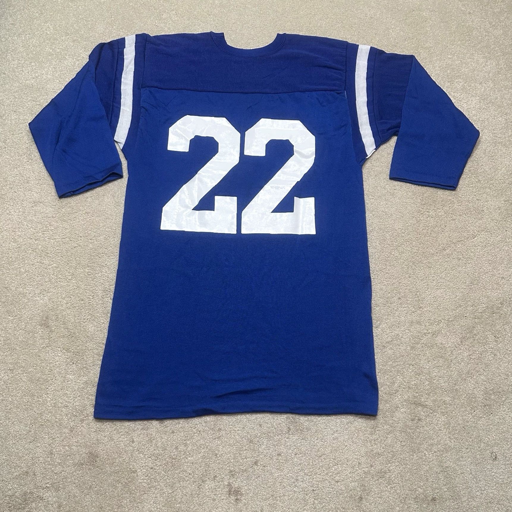 Vintage VINTAGE Durack Football Jersey L Blue Army Intelligence 70s Football Mens, Knit, 3/4 Sleeve, Original Size US L / EU 52-54 / 3 - 2 Thumbnail