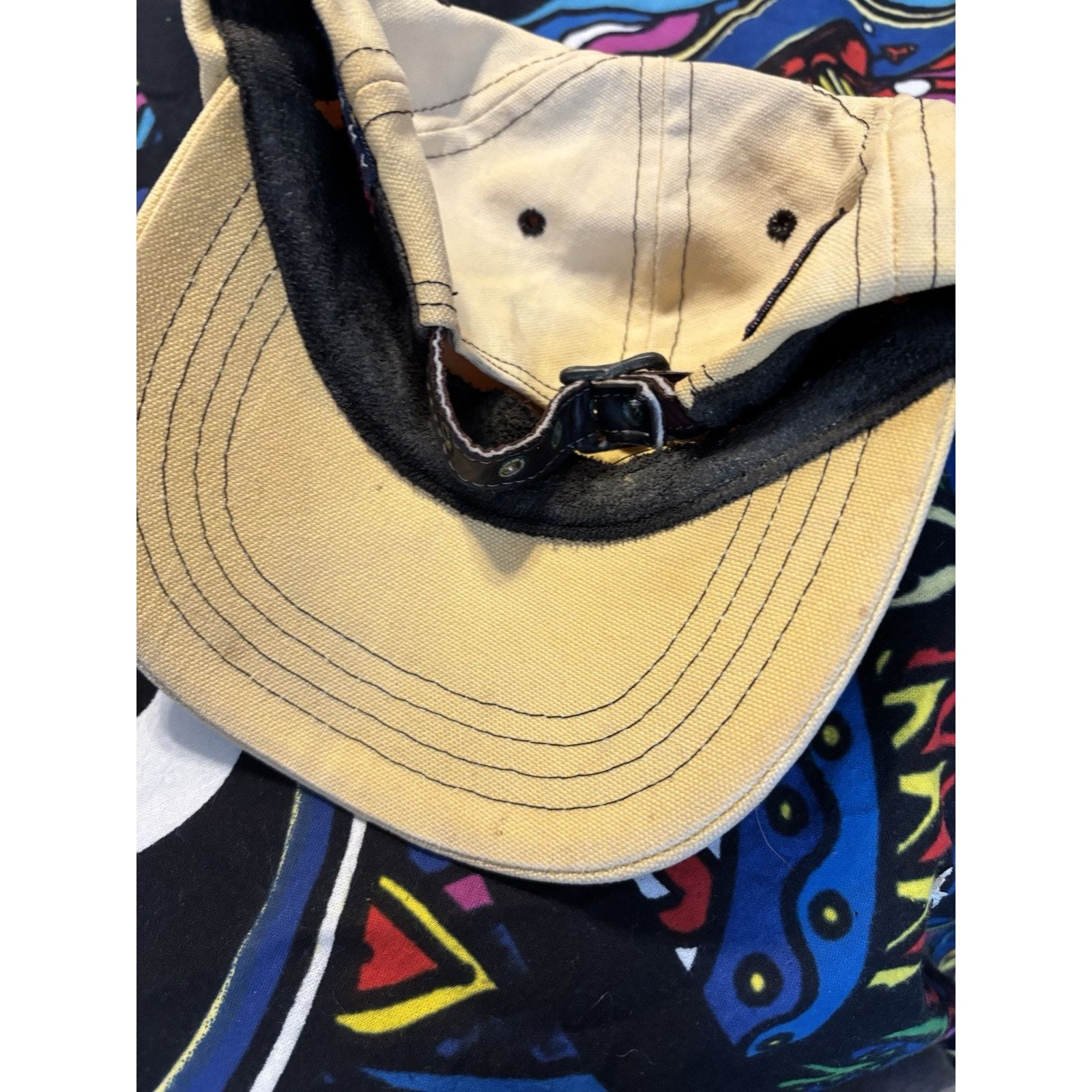 Vintage Tommy Hilfiger Expedition Series beige leather strapback Size ONE SIZE - 3 Thumbnail