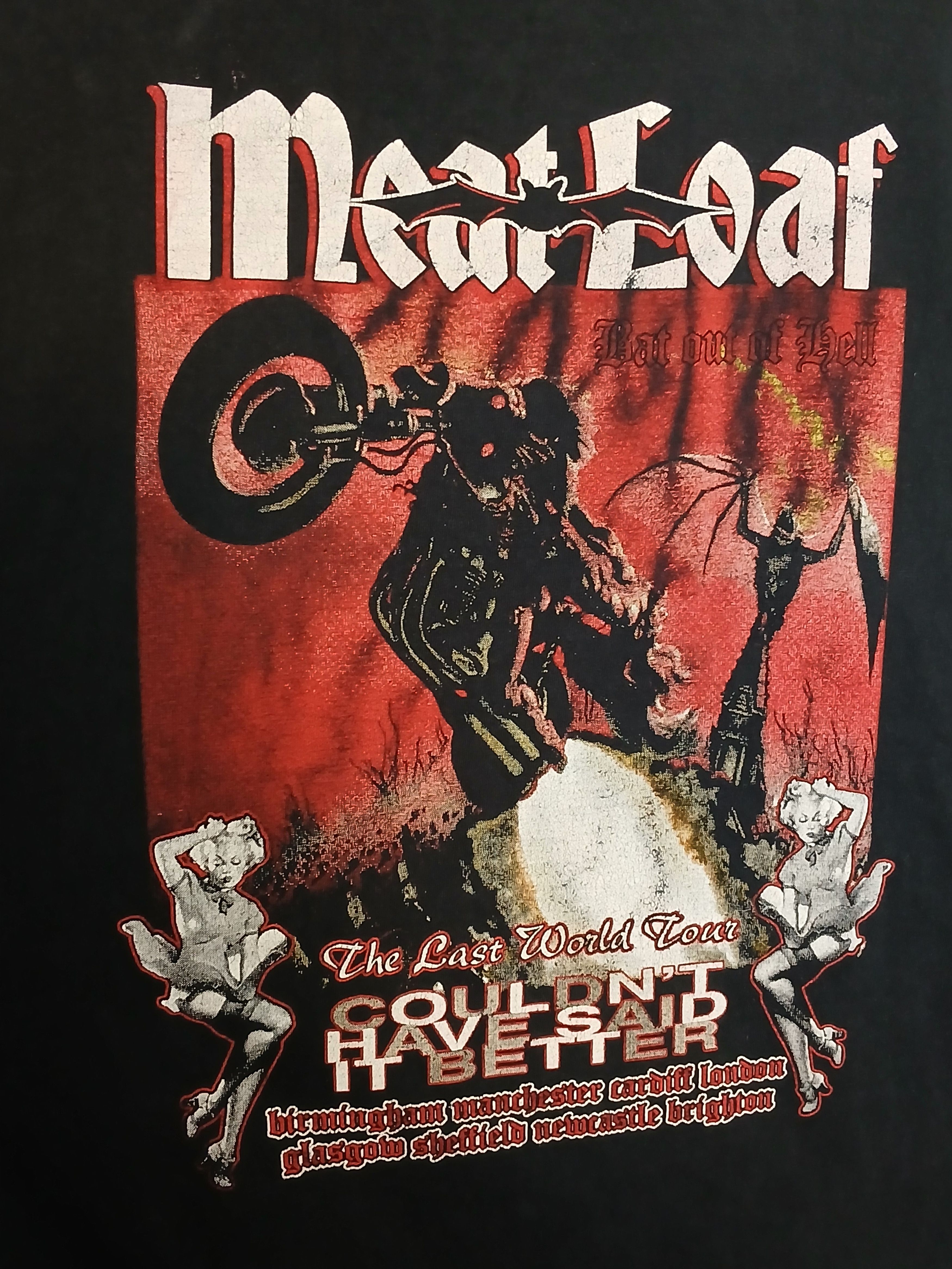 Band Tees × Vintage Vintage Meat Loaf The Last World Tour T-Shirt Size US XXL / EU 58 / 5 - 4 Thumbnail