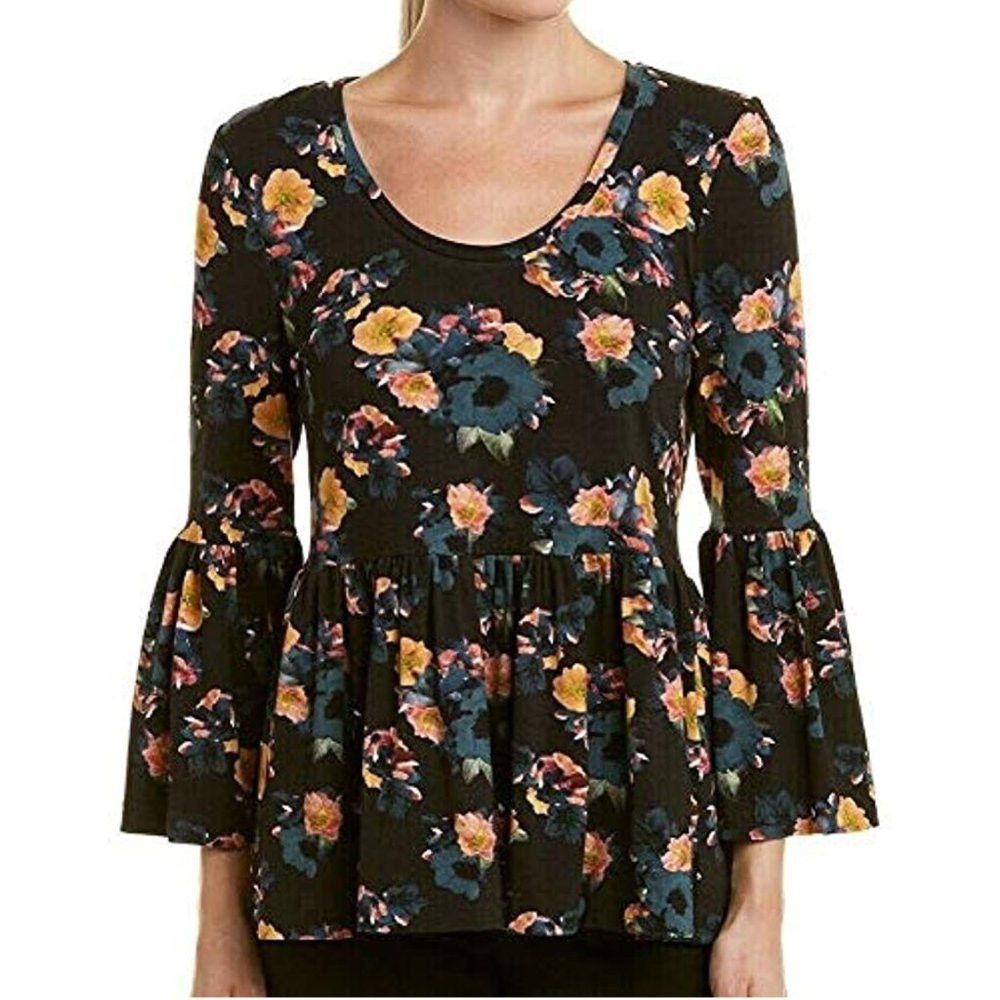 Nicole Miller Artelier Nicole Miller Vintage Floral Bell Sleeve Top Size Size M / US 6-8 / IT 42-44 - 1 Thumbnail