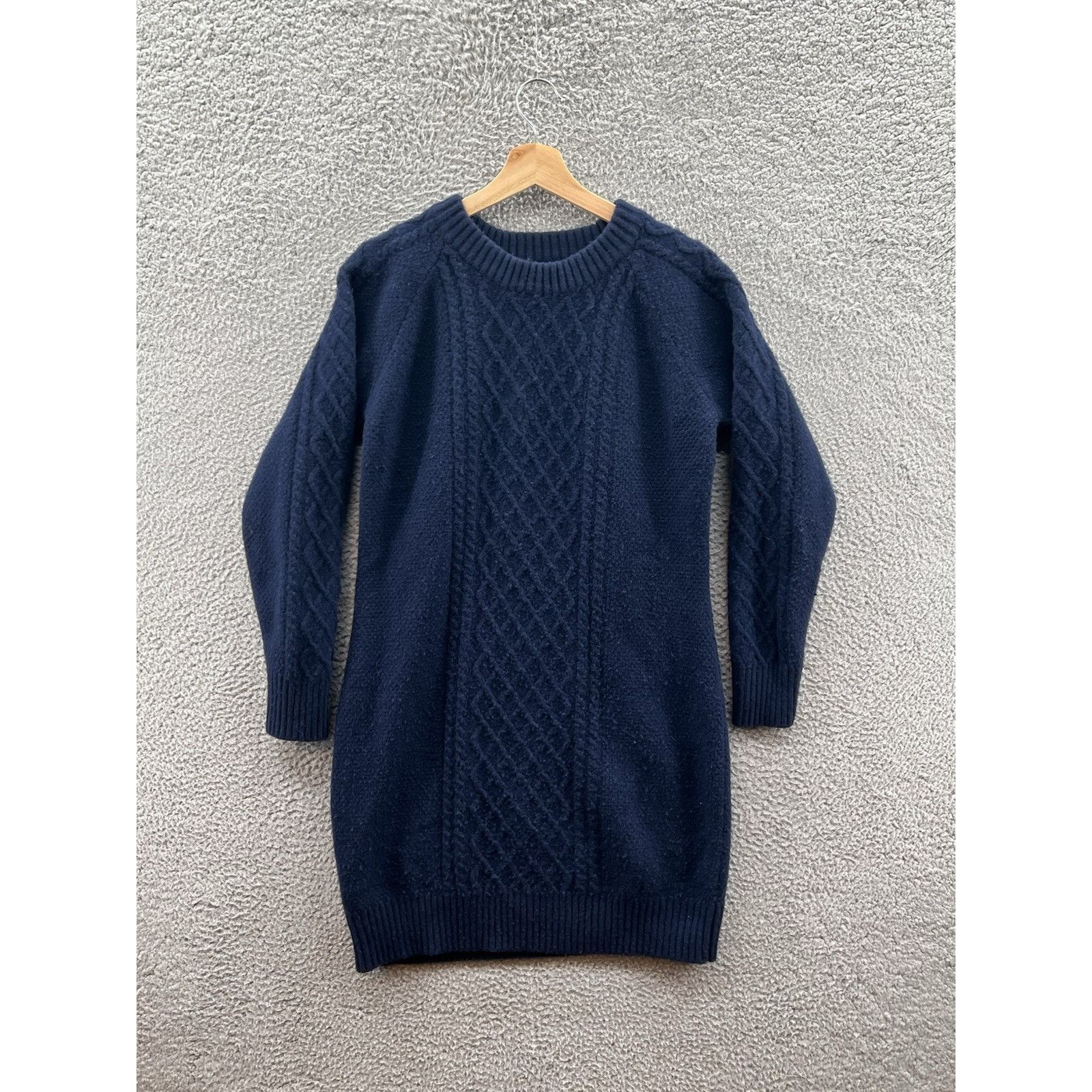 Kiel James Patrick Kiel James Patrick Cable Knit Wool Sweater Dress Navy Blue Size M / US 6-8 / IT 42-44 - 1 Thumbnail