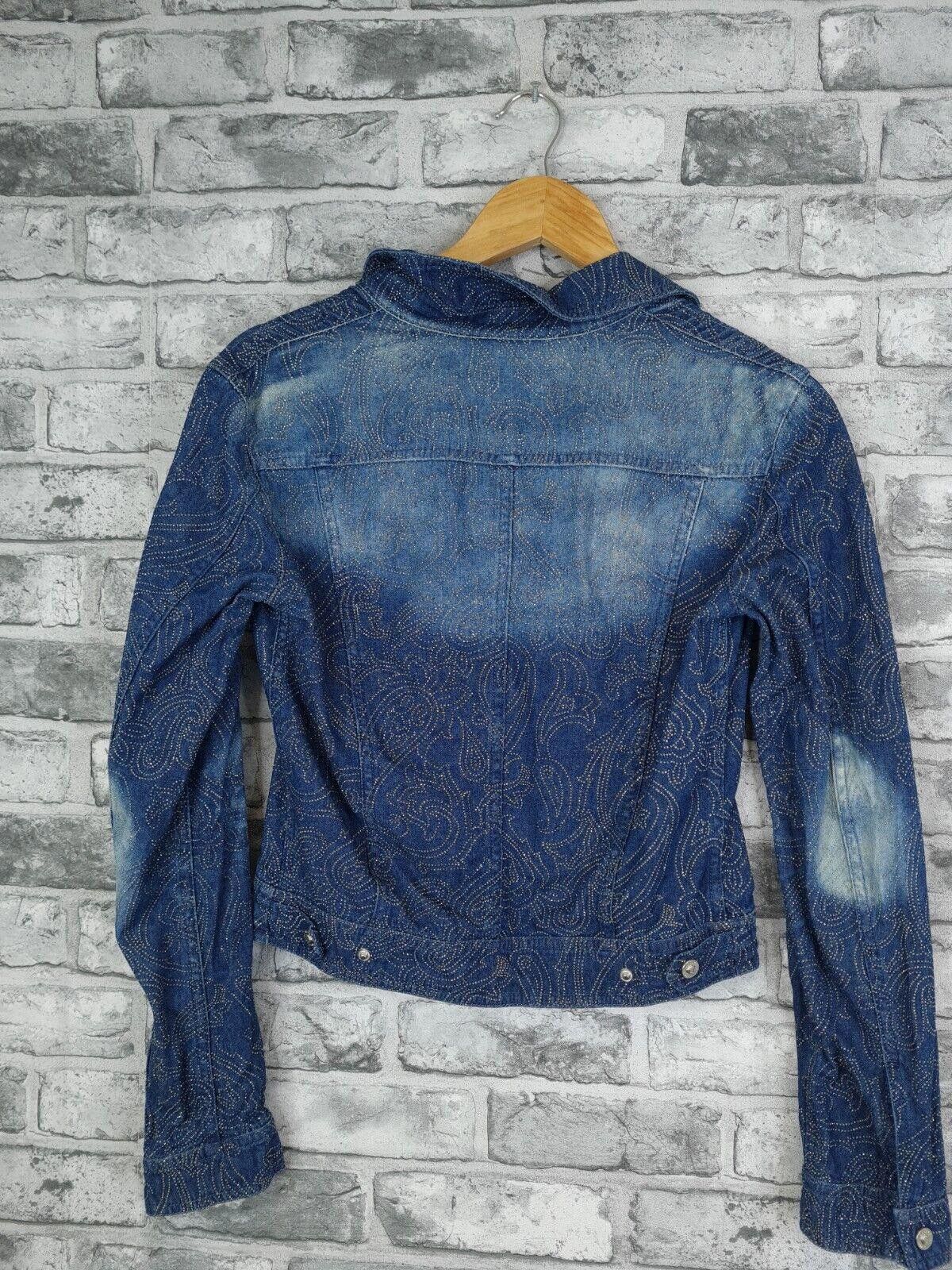 Versace Jeans Couture Versace Jeans Jacket Size Small Denim Sparkle Vtg Size S / US 4 / IT 40 - 6 Thumbnail