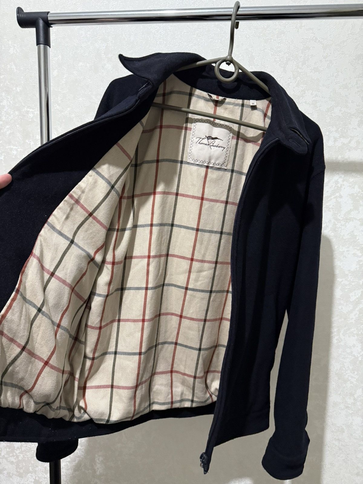 Burberry THOMAS BURBERRY WOOL BOMBER JACKET MEN’S NOVA CHECK LINED Size US M / EU 48-50 / 2 - 13 Thumbnail