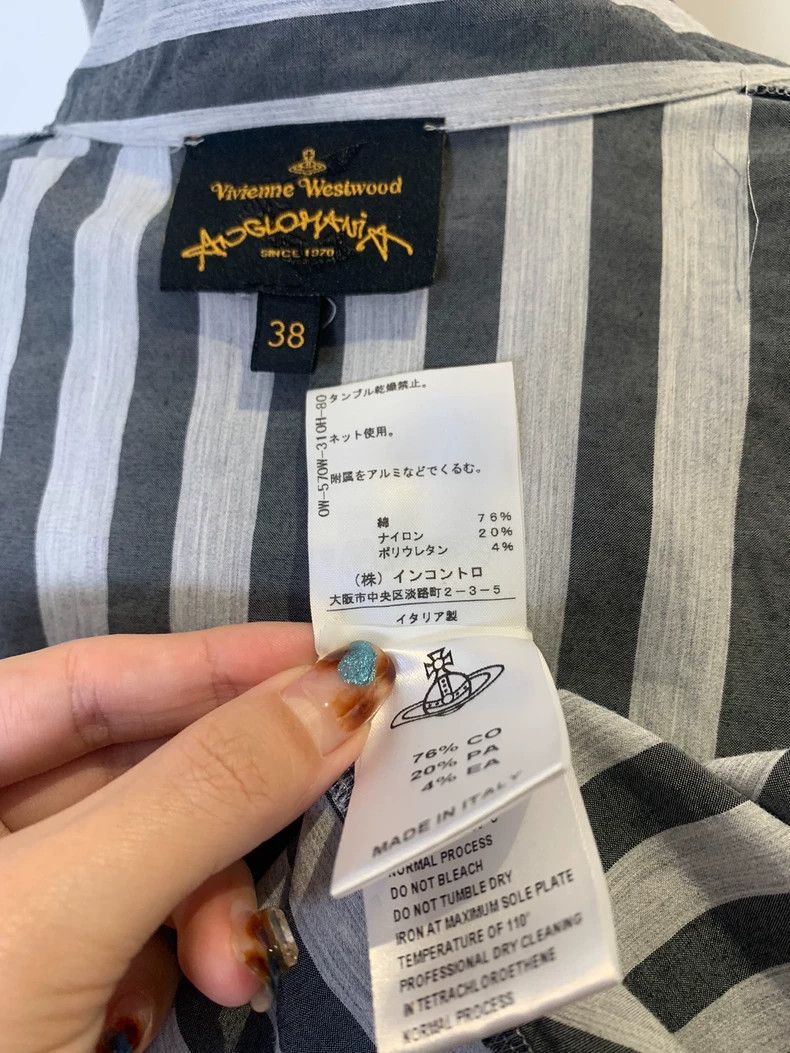 Vivienne Westwood Vivienne Westwood size38 Gray striped waist shirt Size XS / US 0-2 / IT 36-38 - 9 Thumbnail