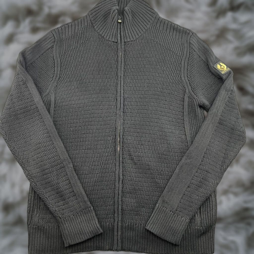 Belstaff Belstaff Knitted Full Zip Up Cardigan Mens XL Black TurtleNeck Cotton Shirt Size US XL / EU 56 / 4 - 1 Thumbnail