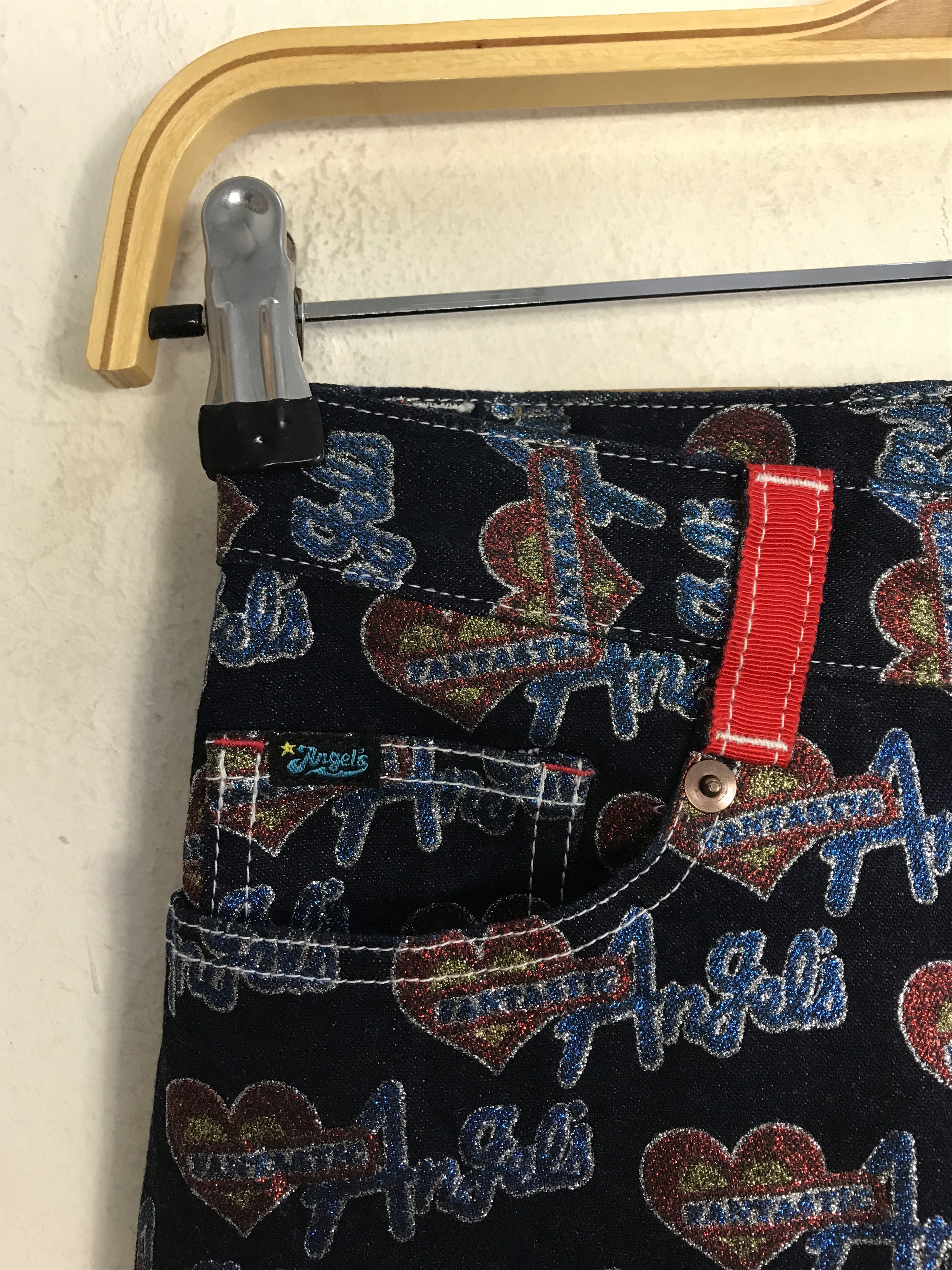 Angel Blue Angel Blue Over Printed Logo Jeans Shorts Pants Size 26" / US 2 / IT 38 - 4 Thumbnail