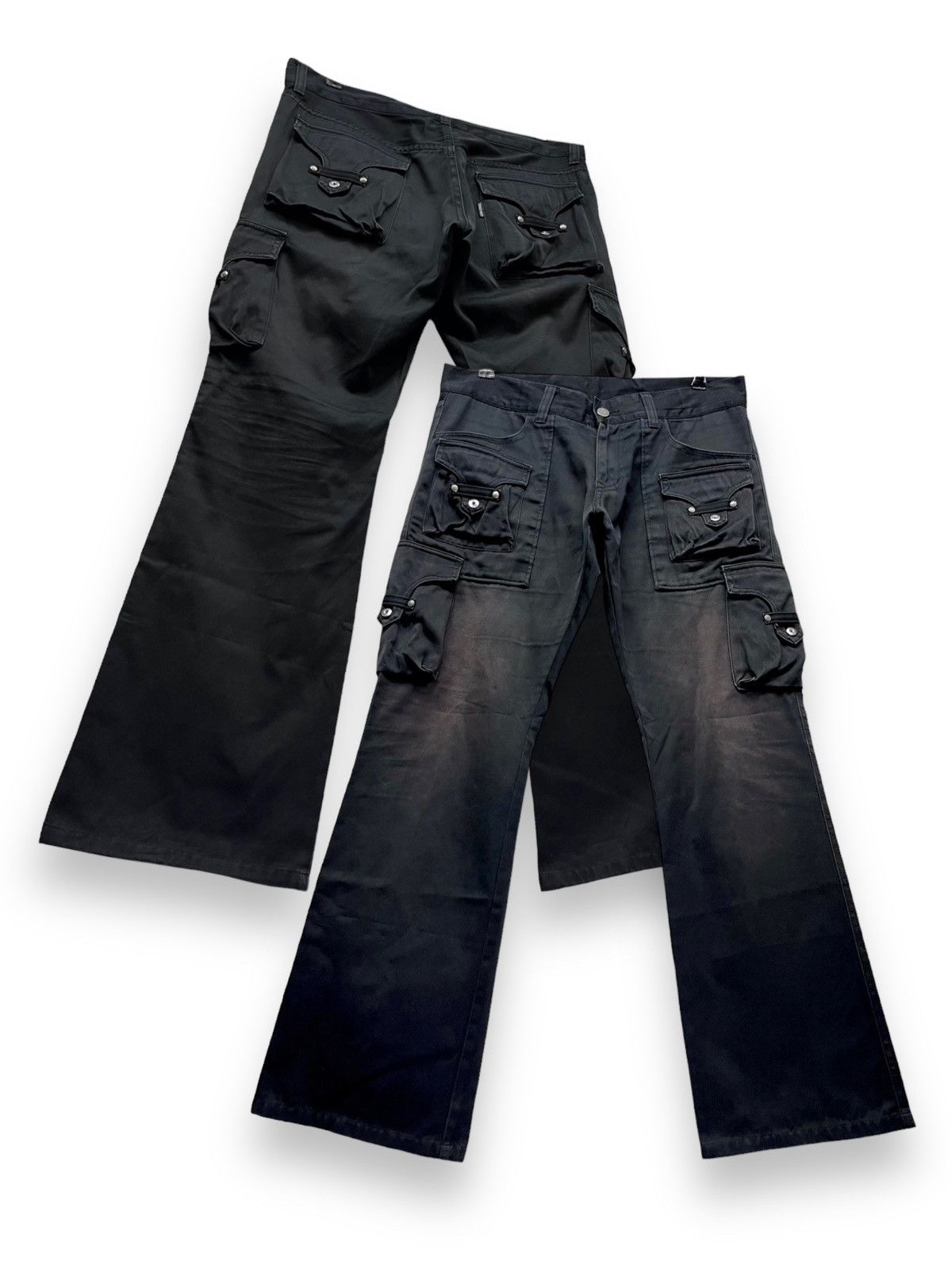 Tornado Mart Vintage TORNADO MART Rusty Black Bush Cargo Minimalist Flare Size US 32 / EU 48 - 1 Thumbnail