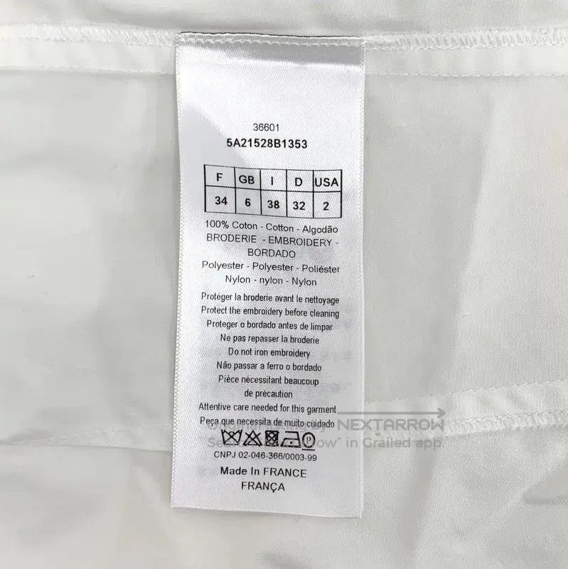 Dior Dior White Cotton Women's Dress . Size XXS / US 00 / IT 34 - 6 Thumbnail