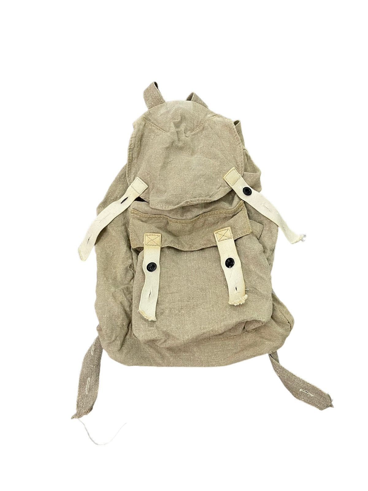 Japanese Brand Full Linen Hemp Rucksack Backpack Custom Size ONE SIZE - 3 Thumbnail