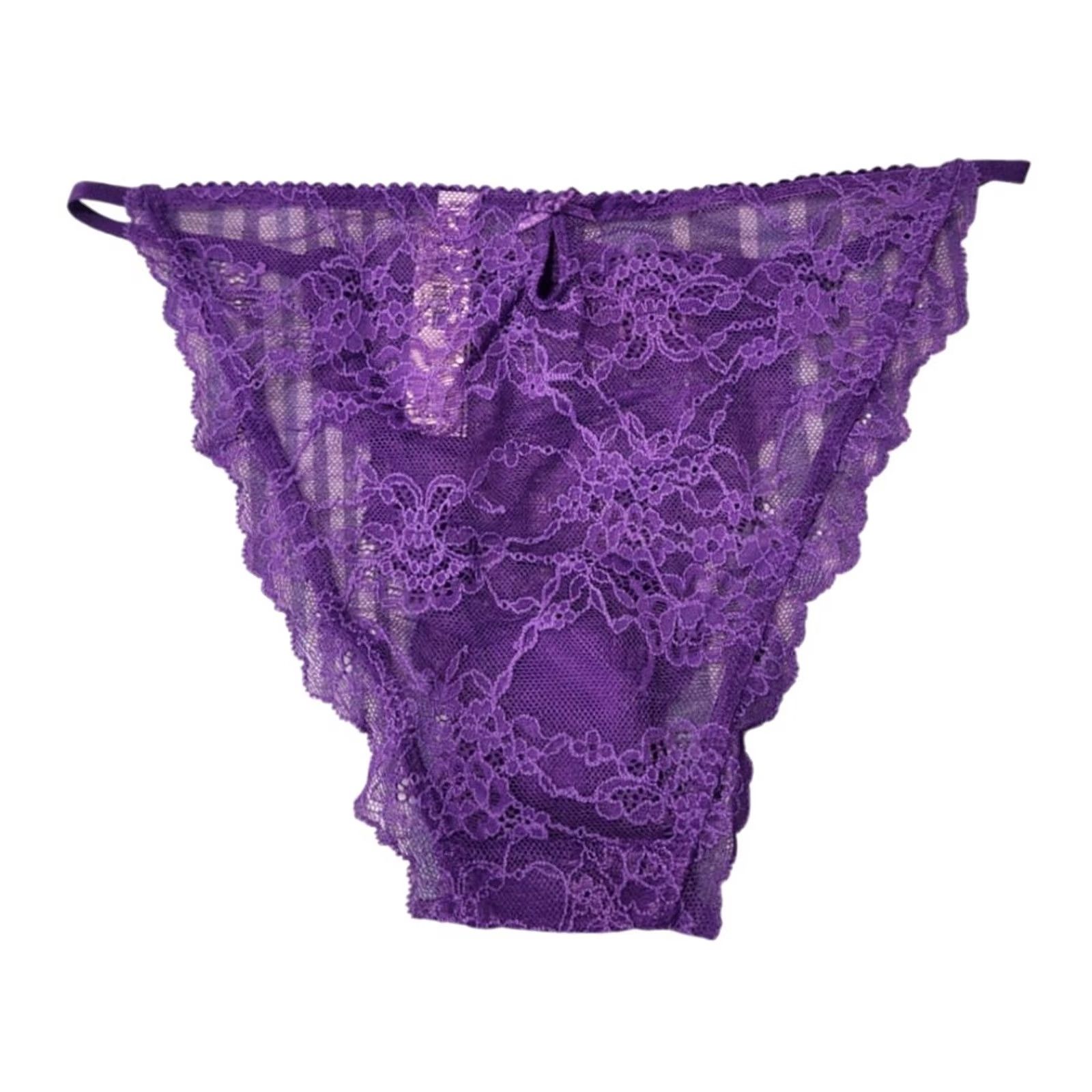 Victoria's Secret Victoria's Secret Womens M Panty Bikini Lace Purple Size 32" / US 10 / IT 46 - 2 Thumbnail