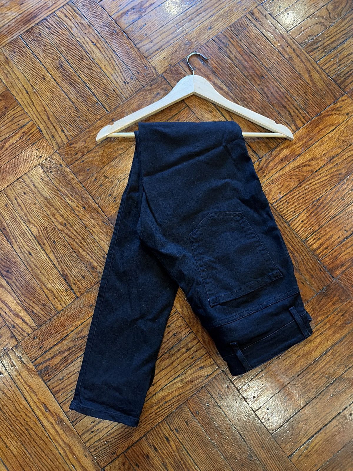 Represent Stacked black jeans