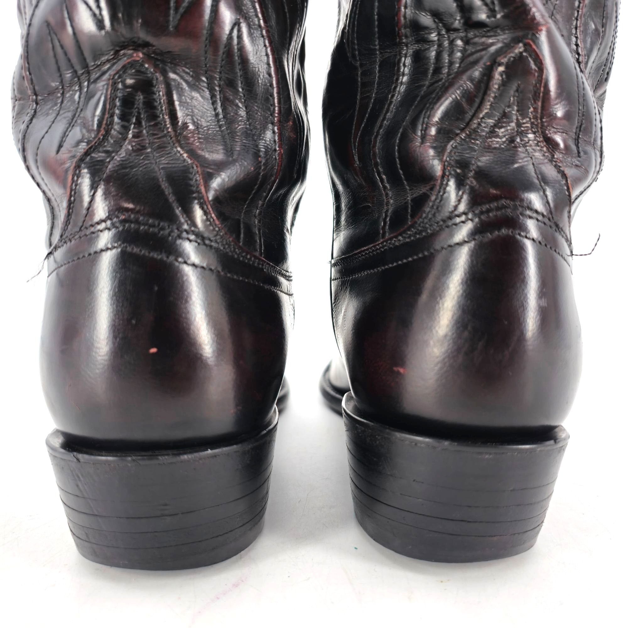 Lucchese Lucchese Classics Black Cherry Goat Leather Cowboy Boots Men Size US 10 / EU 43 - 5 Thumbnail