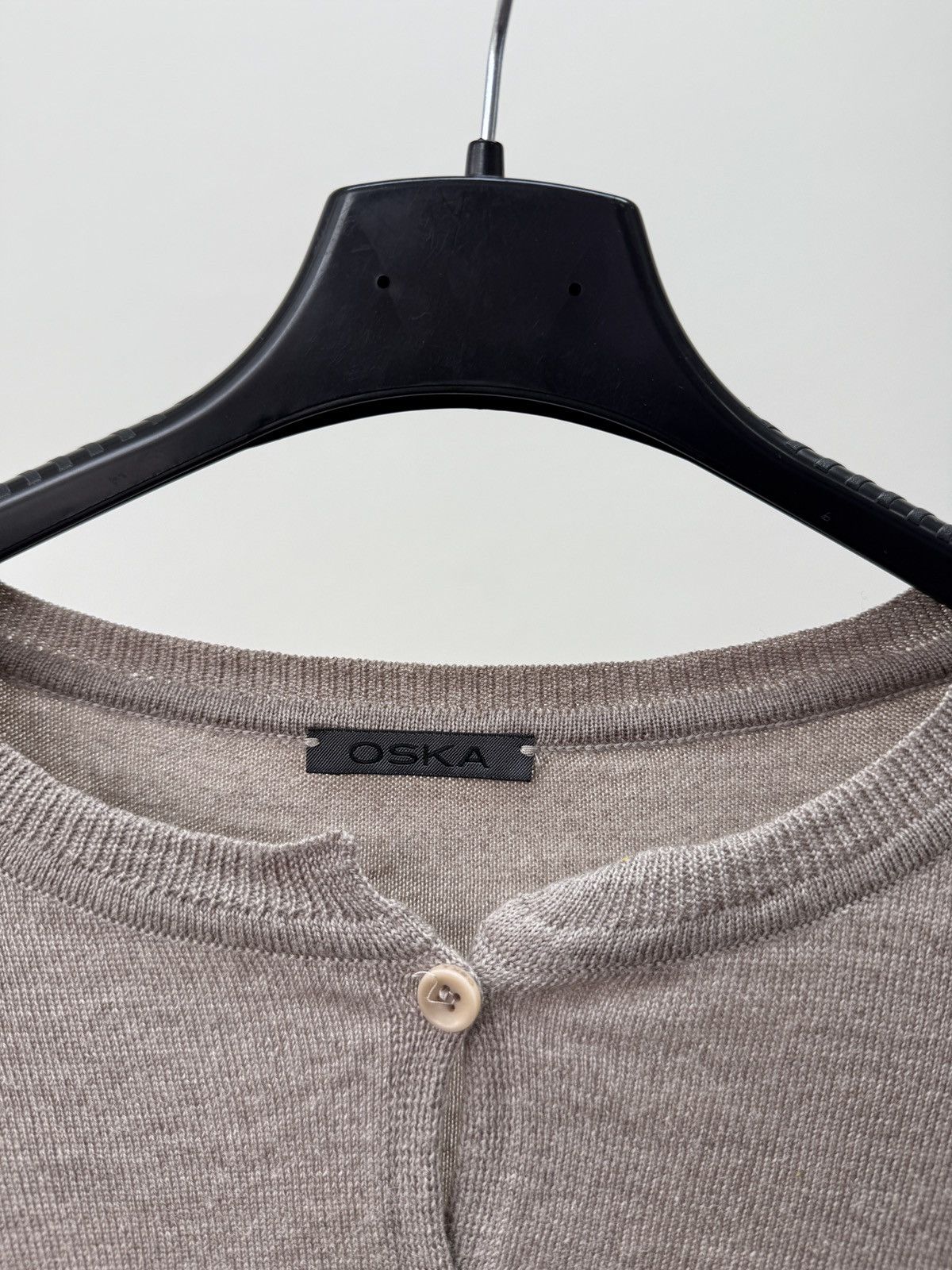 OSKA Vintage OSKA Beige Knit Cardigan Women Linen Blend Button Size M / US 6-8 / IT 42-44 - 4 Thumbnail