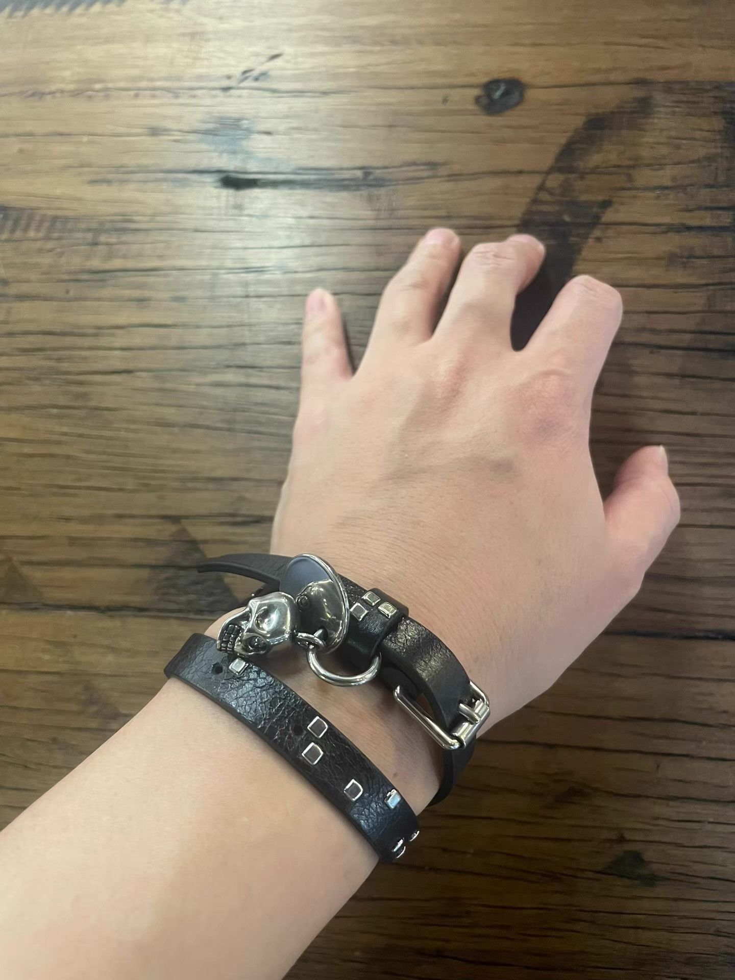 Alexander McQueen Alexander McQueen Double Ring Skull Bracelet。Ｑ25 Size ONE SIZE - 1 Thumbnail