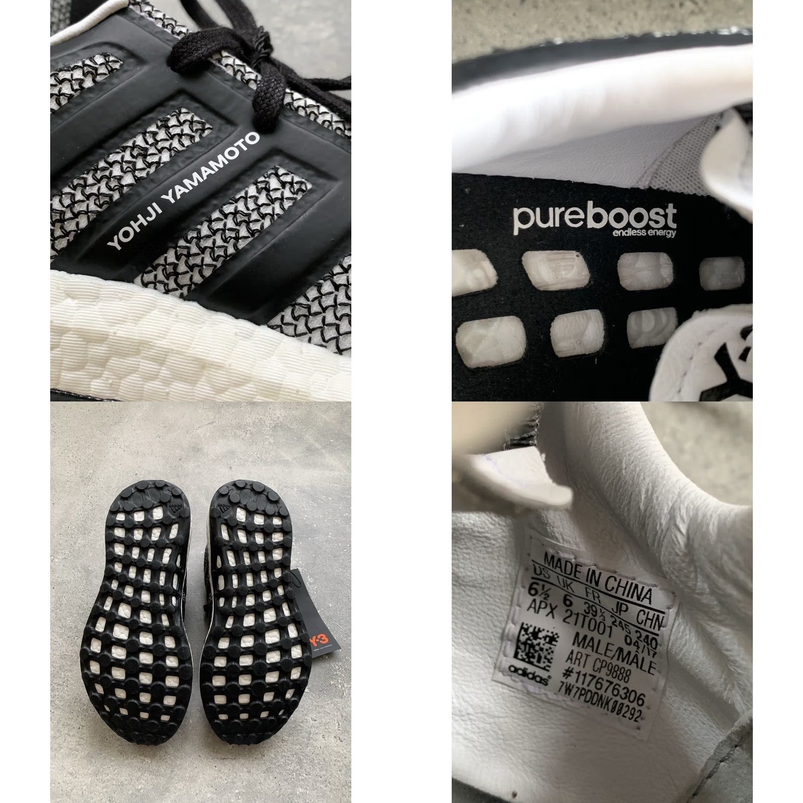 Adidas ADIDAS Y-3 PUREBOOST Sneaker Men US 6 1/2, UK 6, EU 39 1/3, Multicolor, CP9888, 2017, Athletic, Low Top, Synthetic, Sneakers Size US 6 / EU 39 - 8 Thumbnail