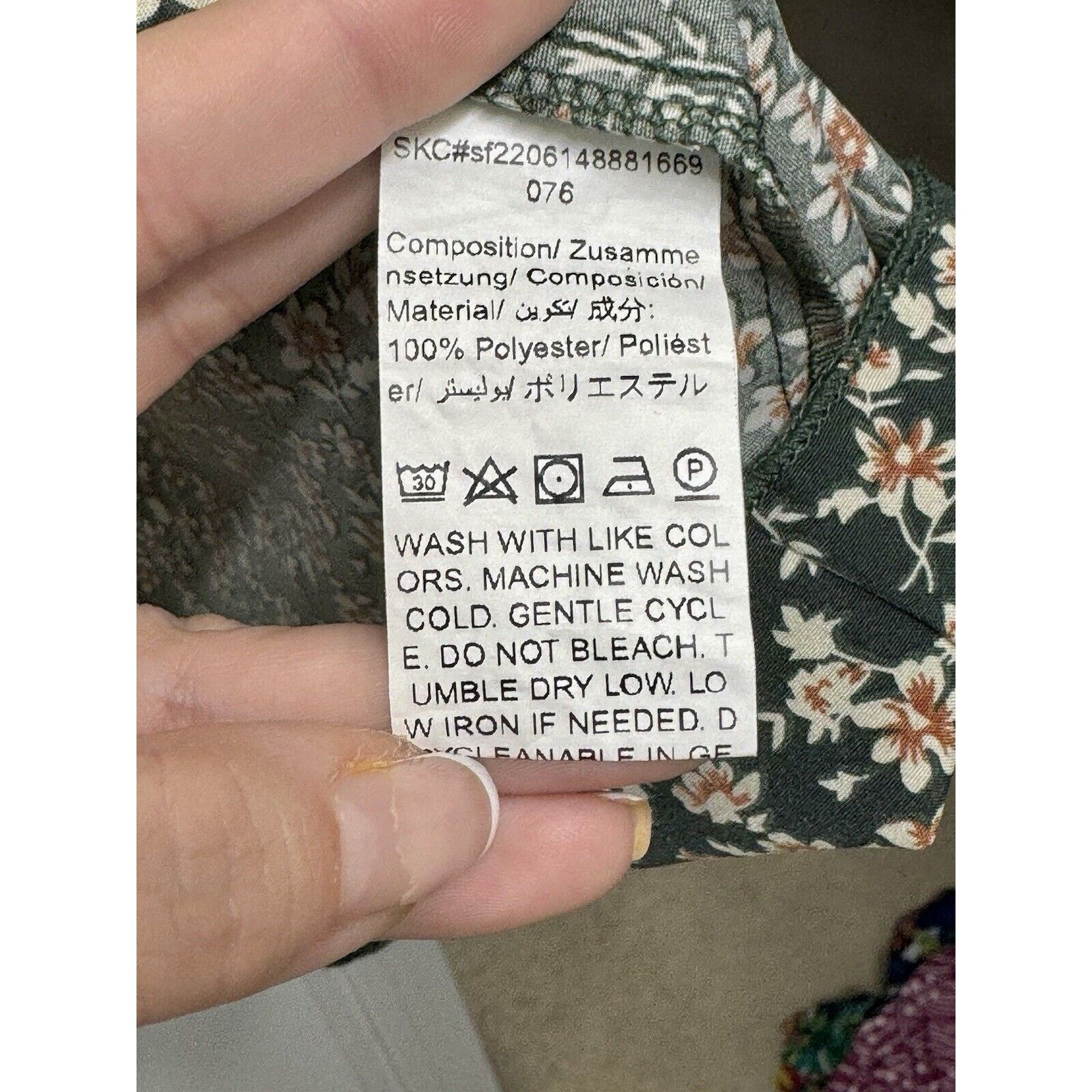 Shein SHEIN LUNE Plus Ditsy Print Flounce Sleeve, Peplum Blouse 3X Size 3XL / US 20-22 - 8 Thumbnail
