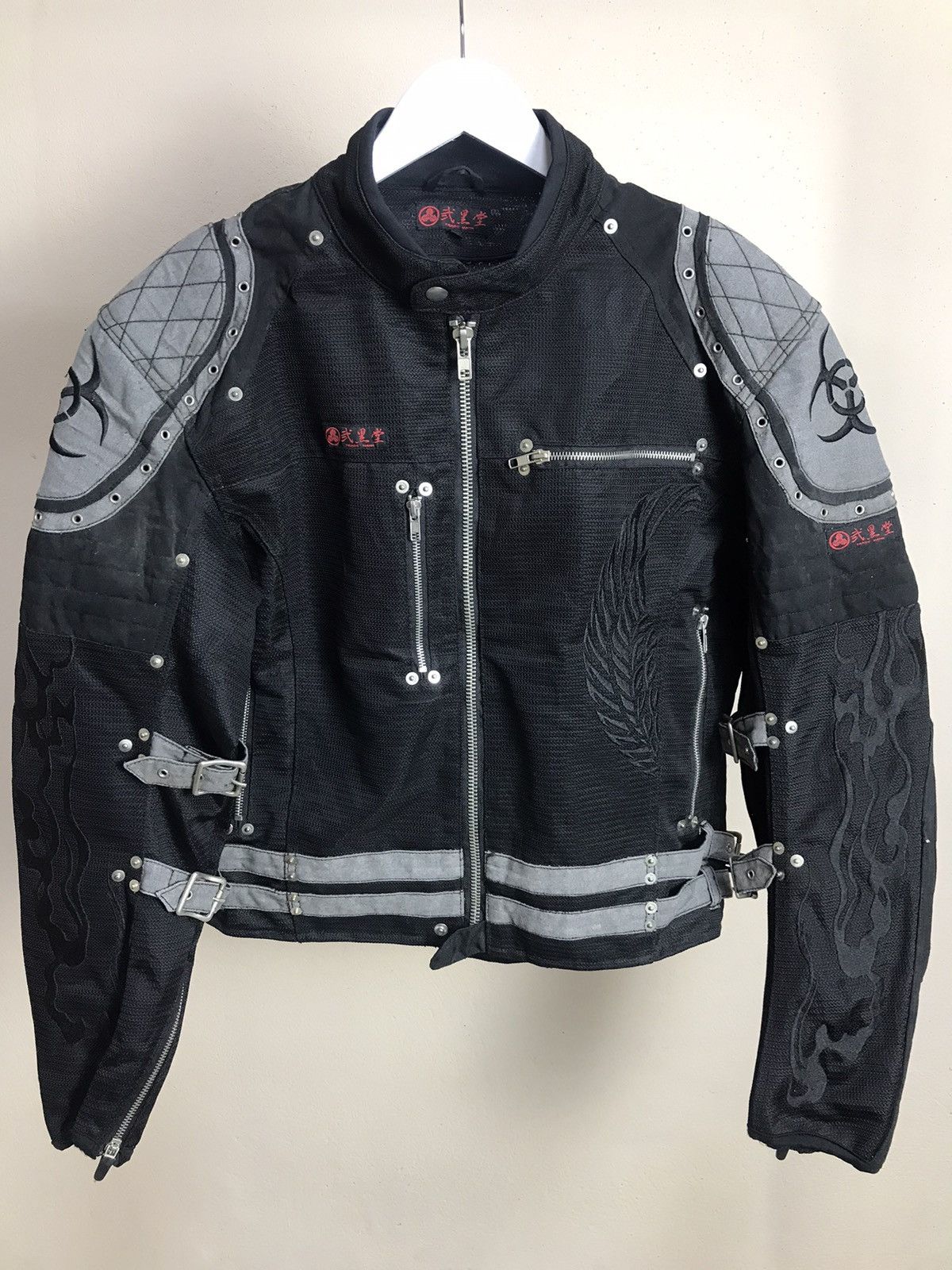 image of Racing x Sports Specialties Vintage Japanese Motorcycle Equipment Rider Jacket Gang in Black (Size 