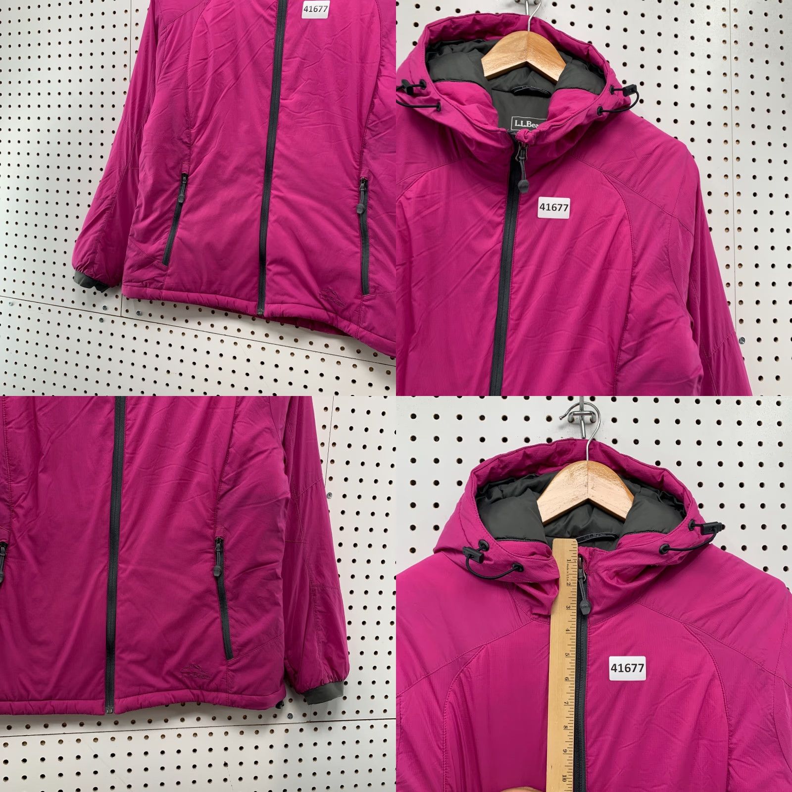 Vintage VINTAGE LL Bean Puffer Jacket Womens Medium Petite Pink Fuchsia Hooded Insulated 19x25 Size M / US 6-8 / IT 42-44 - 8 Thumbnail