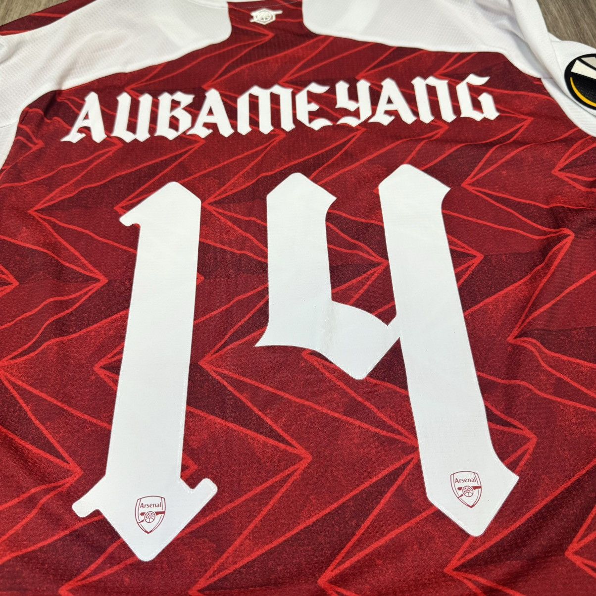 Adidas Arsenal 20/21 player issue home shirt #14 Aubameyang Size US XL / EU 56 / 4 - 4 Thumbnail