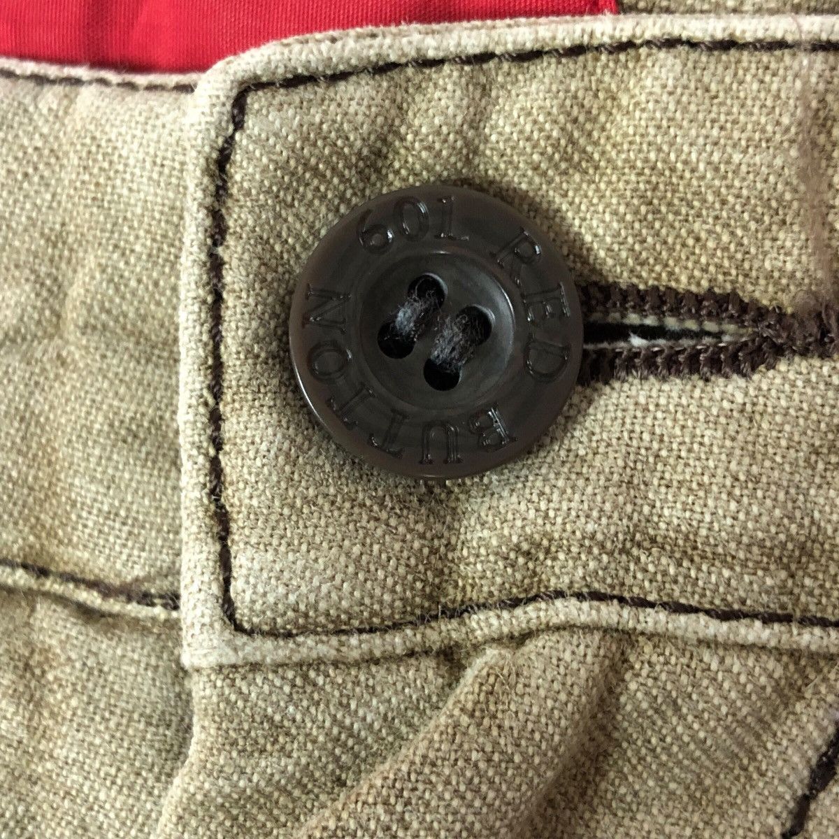 Vintage Vintage Red Button Cargo Pants Size US 36 / EU 52 - 3 Thumbnail